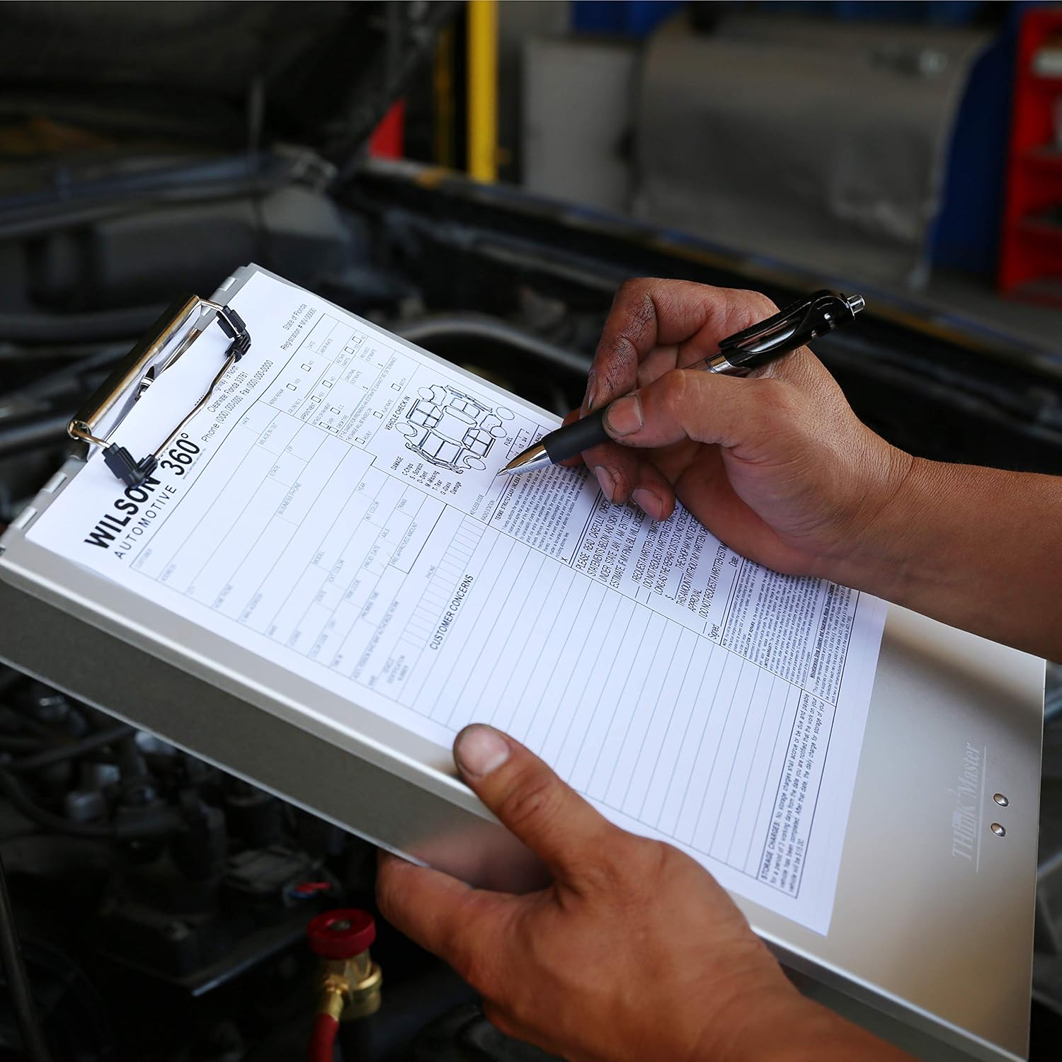 Think2Master Aluminum Dual Storage Clipboard. Durable & Sleek.. Dual Tray Compartments Provides More Storage and Sturdiness and it Holds 300 Letter Sized Paper, Low Profile Clip Holds 50 Paper. : Office Products