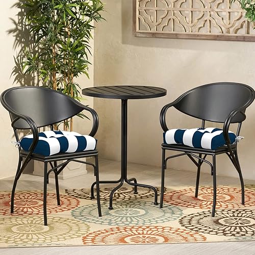 Miniatura 8 de Melody Elephant Cojines de mimbre para sillas de patio, para todo tipo de clima, para exteriores, paquete de 2, 19 x 19 x 5 pulgadas, cojines de