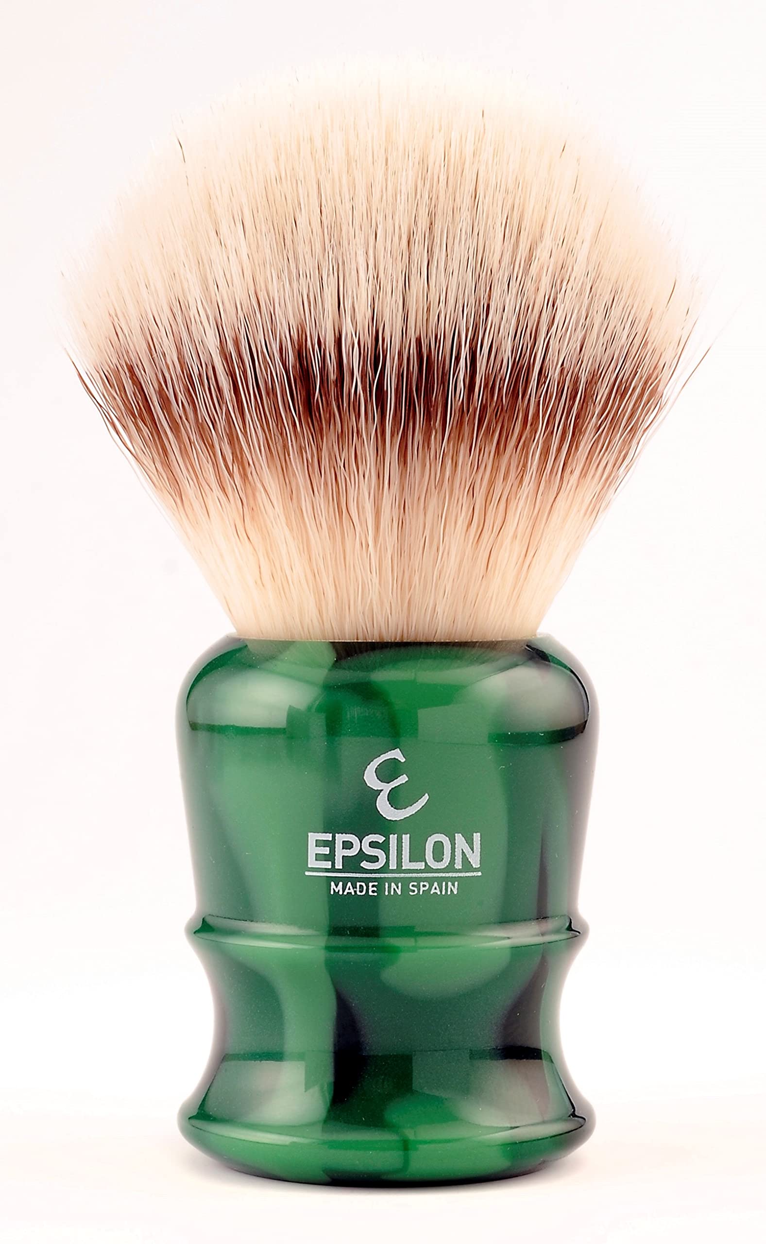 Epsilon Pennello da Barba Sintetico Extra Morbido Manico Verde 50/26 mm, Standard, Unico
