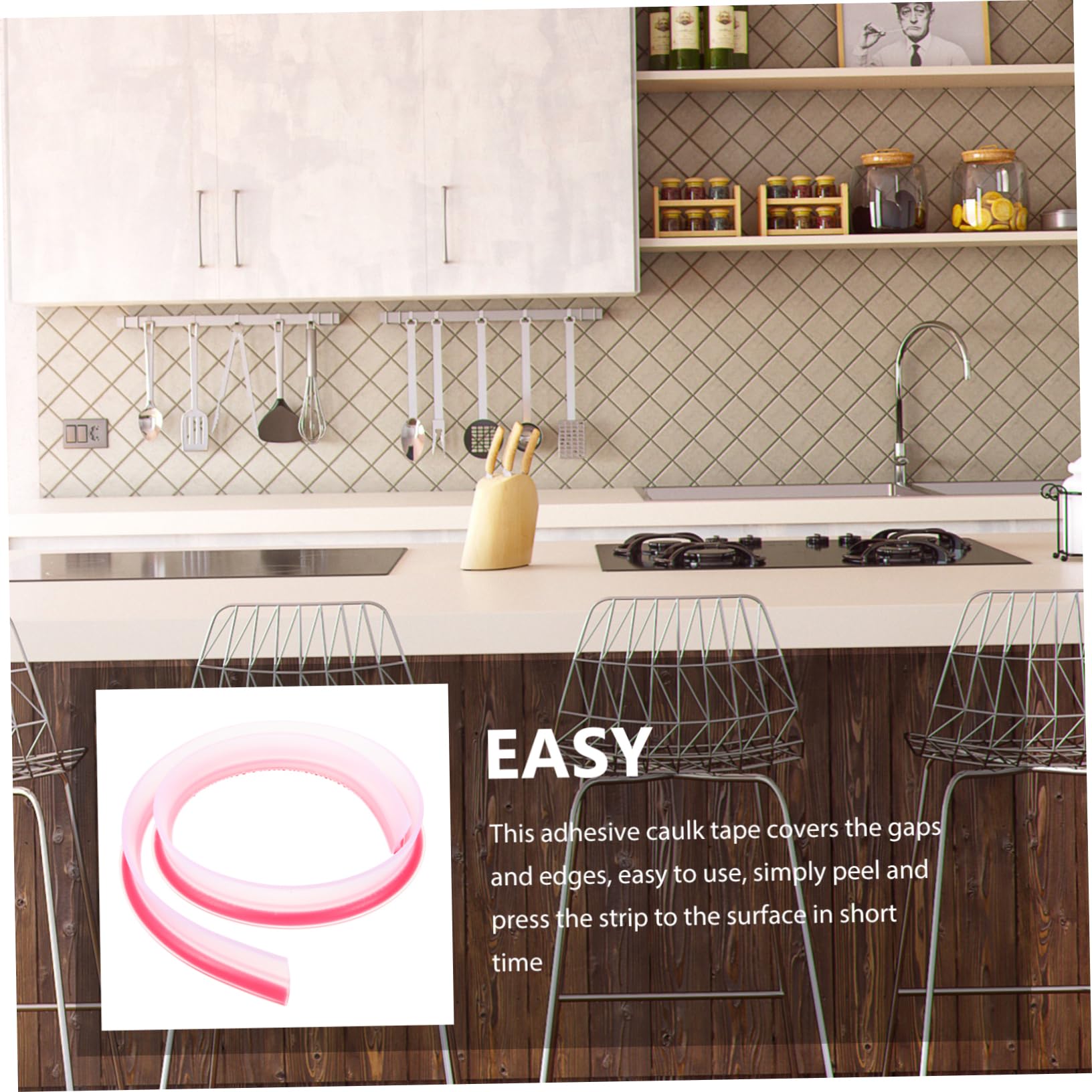 GOOHOCHY Sealant Tape Adhesive Caulk Tape Sealing Strip for Caulking Water Retaining Strip Easy to Use 10m