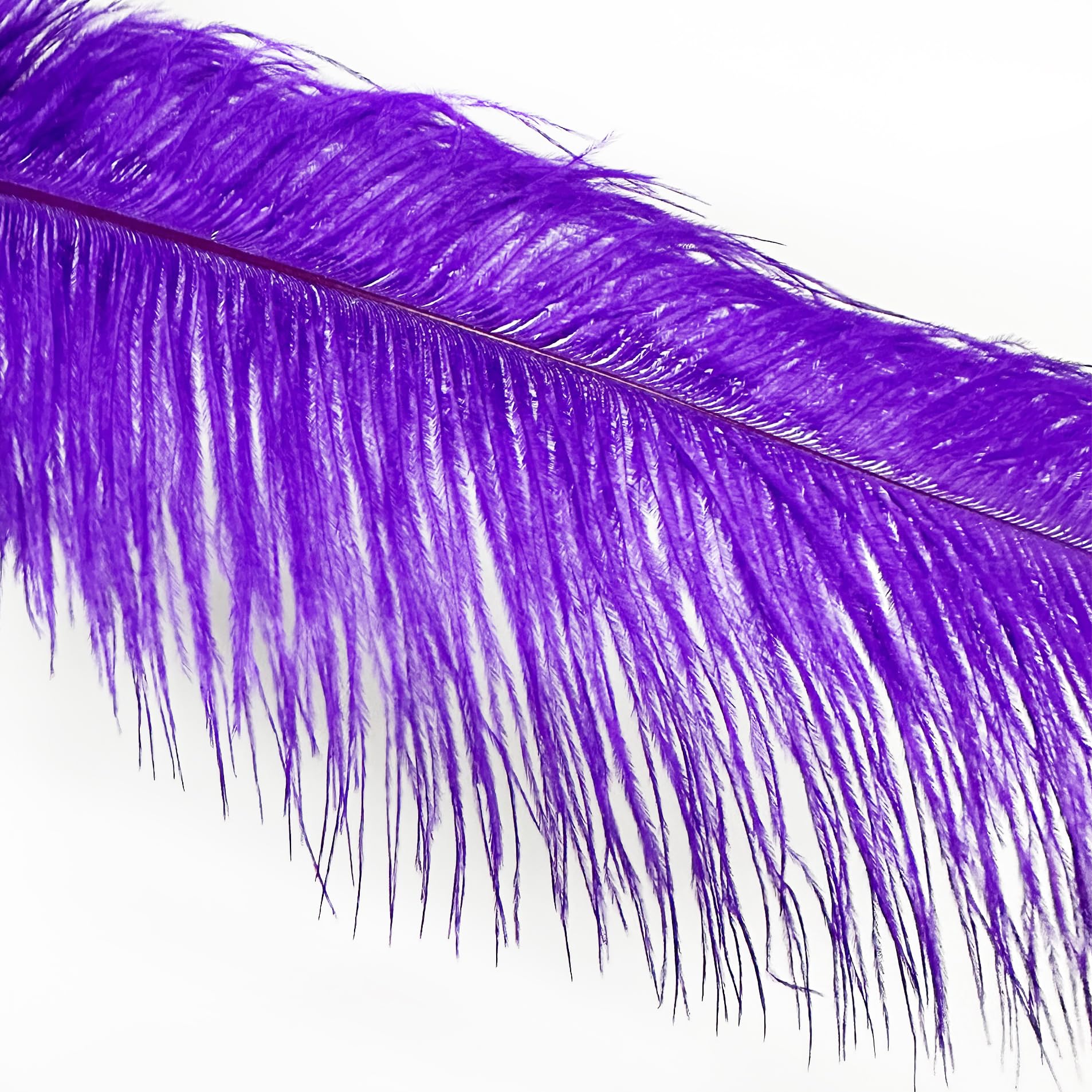 CENFRY 30-Pack Ostrich Feathers – 16-18 Inch Purple Plumes For Decor, Weddings & Crafts