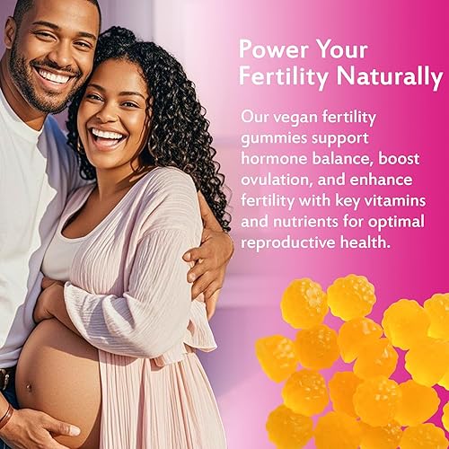 Miniatura 5 de Gomitas de apoyo de fertilidad para mujeres, equilibrio hormonal y apoyo de la concepción, vitaminas prenatales con mio-inositol y ácido