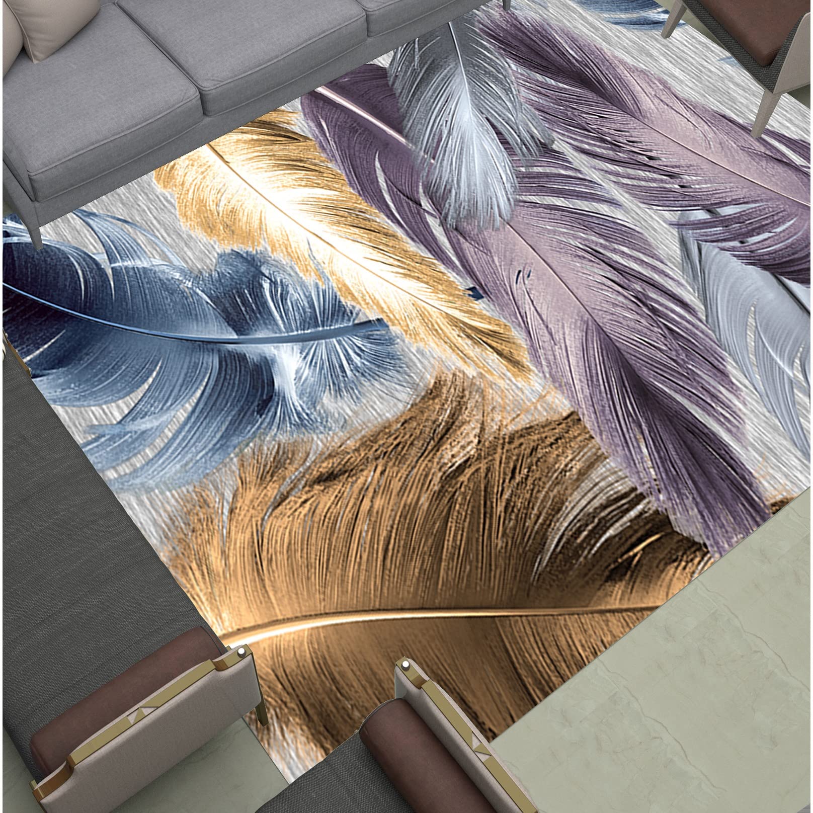 Alfombra Vinílica 90x150cm Alfombras de Corredor Fácil de cuidar Lavable Superficie Suave para Pasillo Baño Grandes Cocina Pasaje, I
