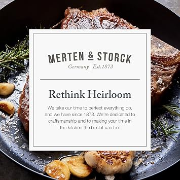 Merten & Storck Pre-Seasoned Carbon Steel 10 and 8 Frying Pan Skillet Set, Lightweight Cast Iron, Durable Black Steel, Indoor Outdoor Cooking