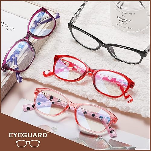Miniatura 6 de EYEGUARD Paquete de 4 lentes de lectura con bloqueo de luz azul para mujer, antifatiga ocular, lentes antirreflejos, bisagra de resorte, lectores de