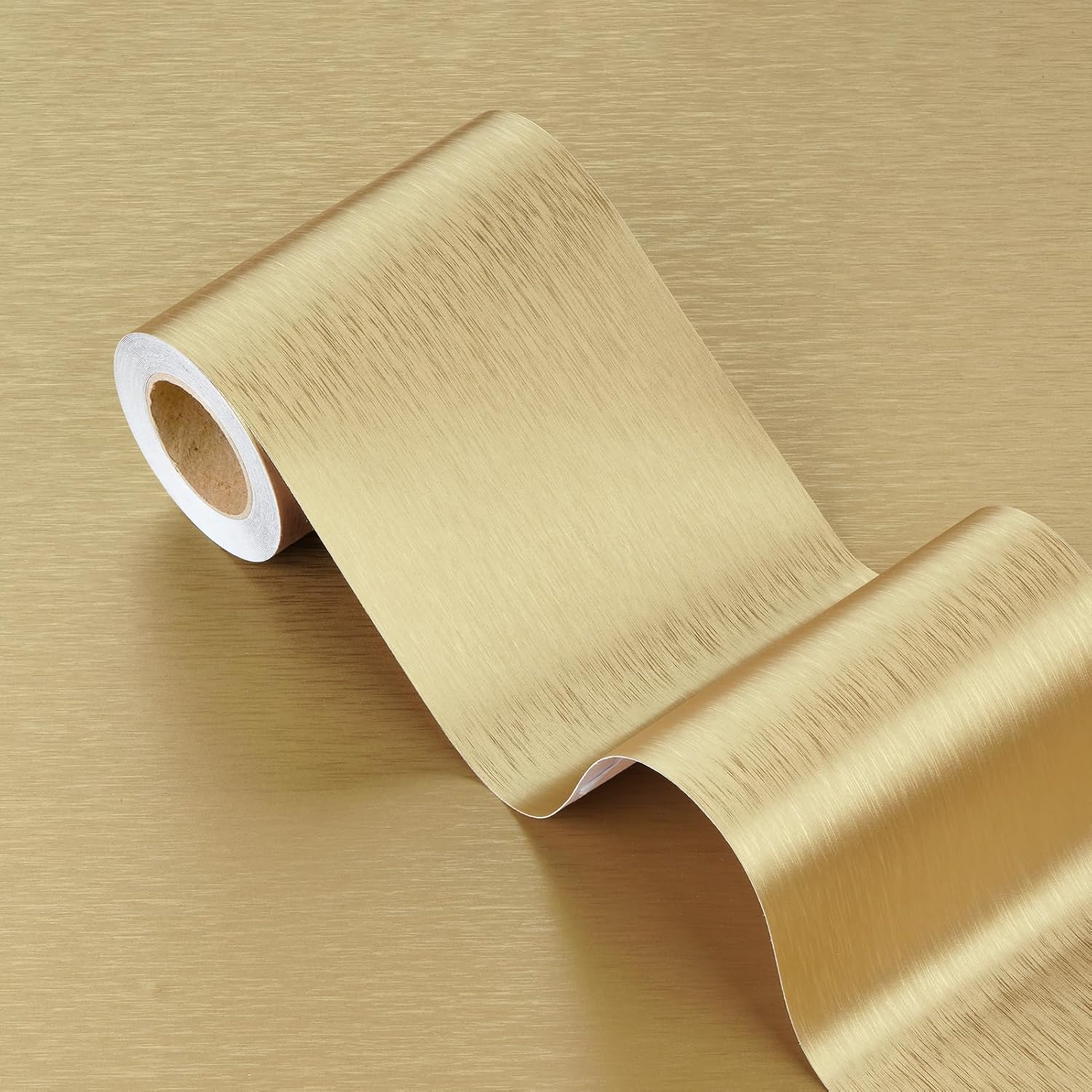 Copper Mirror Frame Border Gold Metallic Wallpaper Border Peel and Stick Brushed Nickel Metal Wall Trim Molding Contact Paper for Mirror Decor Kitchen Bathroom Bulletin Board DIY 3.94"x197"