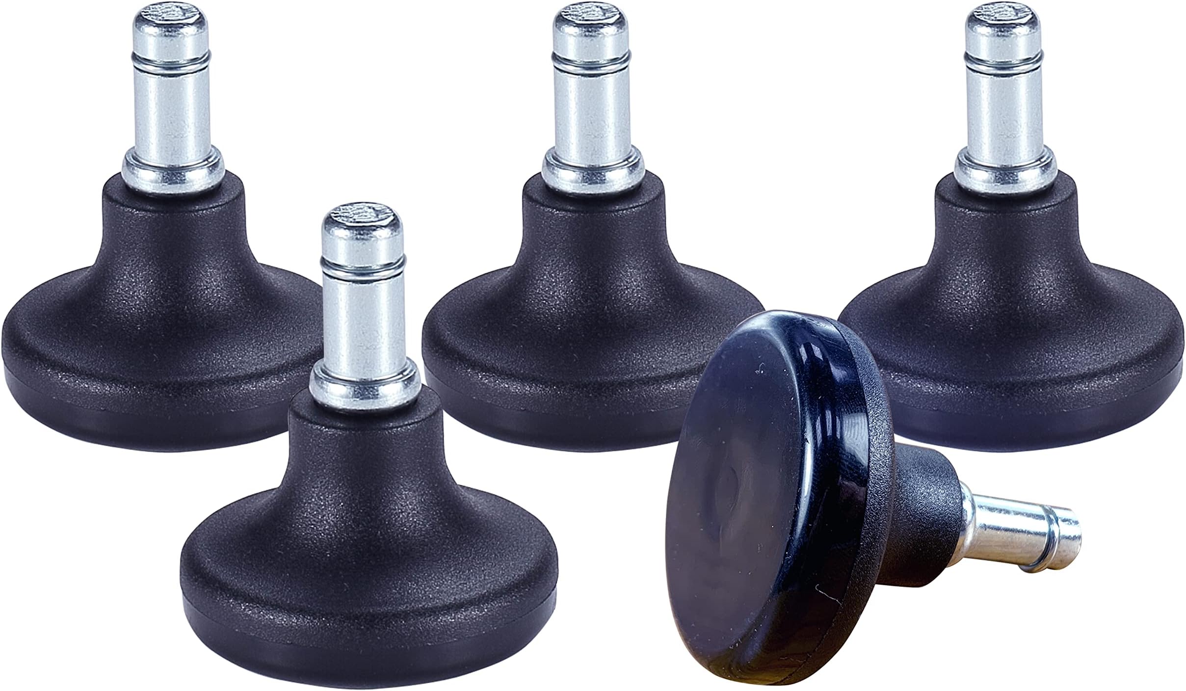 Enjoy Stool Floor Gliders Replacement Office Chair Bell Glides - Black (Set of 5) (GL- B203750)