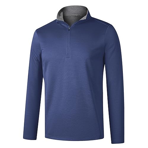 Men's Quarter Zip Pullover Fleece Sweatshirt UPF 50+ Long Sleeve