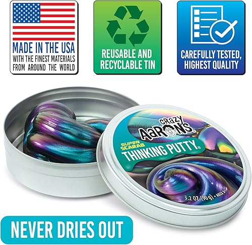 Miniatura 17 de Crazy Aaron's Thinking Putty - Masilla para juego sensorial adorable y pastel, no tóxica, nunca se seca, juguete creativo, diversión a partir de 3