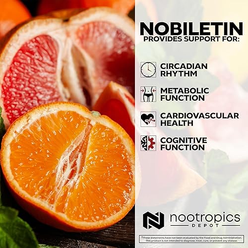 Miniatura 4 de Nootropics Depot Cápsulas de nobiletina  250 mg  30 unidades  20% de extracto  Citrus aurantium  Puede ayudar a suponer la función cognitiva y