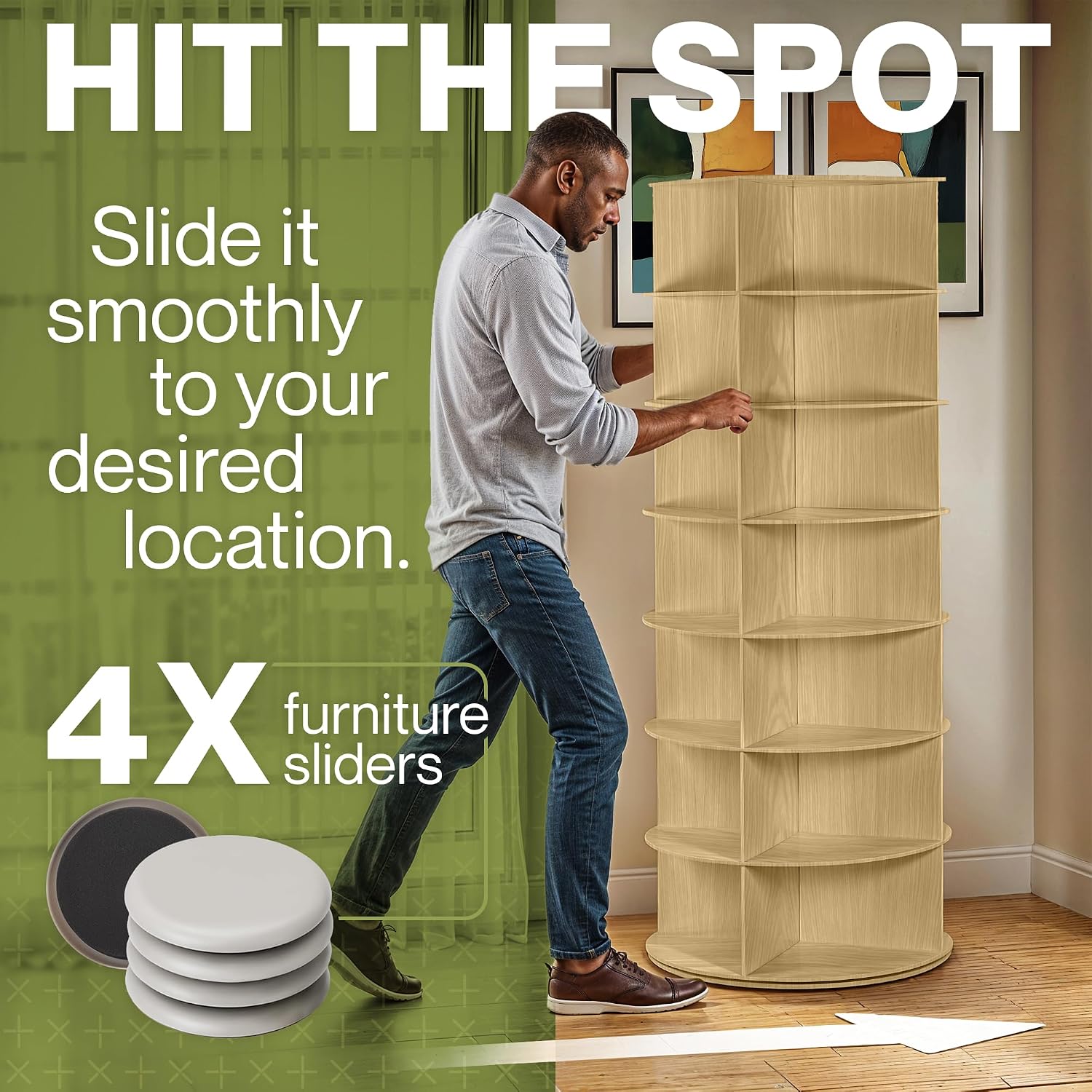 LOFT + IVY 7 Tier Rotating Shoe Rack Tower - Image 4
