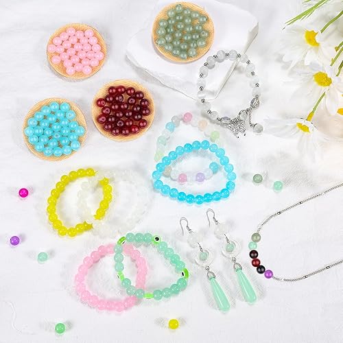 Miniatura 5 de 400 cuentas azules contra el mal de ojo para hacer joyas de 0.315 pulgadas (0.315 in), dijes de mal de ojo para hacer pulseras hechas a mano de