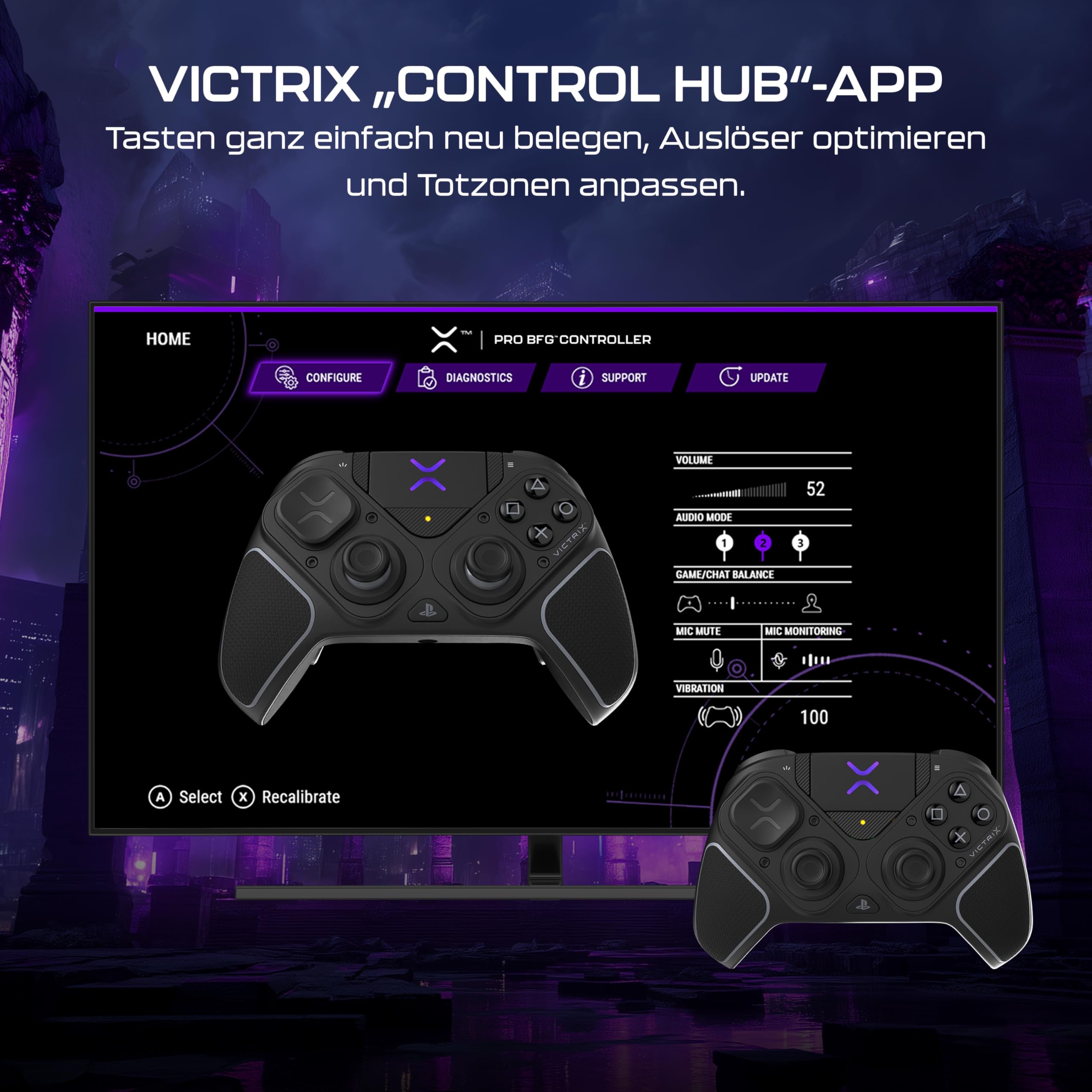 Turtle Beach Victrix Pro BFG Reloaded Wireless Modular PlayStation Controller Schwarz - Offiziell Lizenziertes Produkt