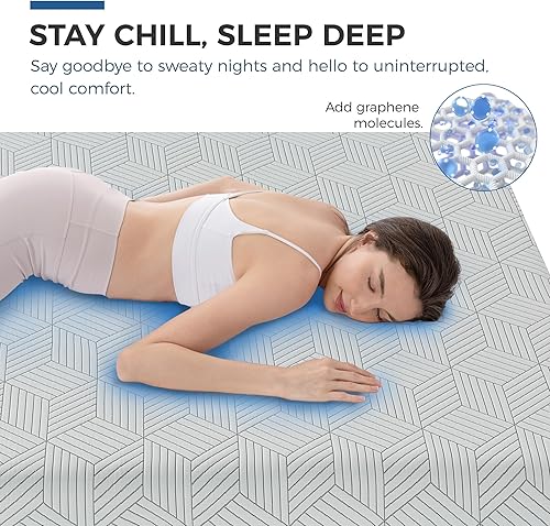 Miniatura 3 de FATHOM Colchón tamaño mediano de espuma viscoelástica de 12 pulgadas, cama King en una caja para aliviar el dolor de espalda y dormir fresco con