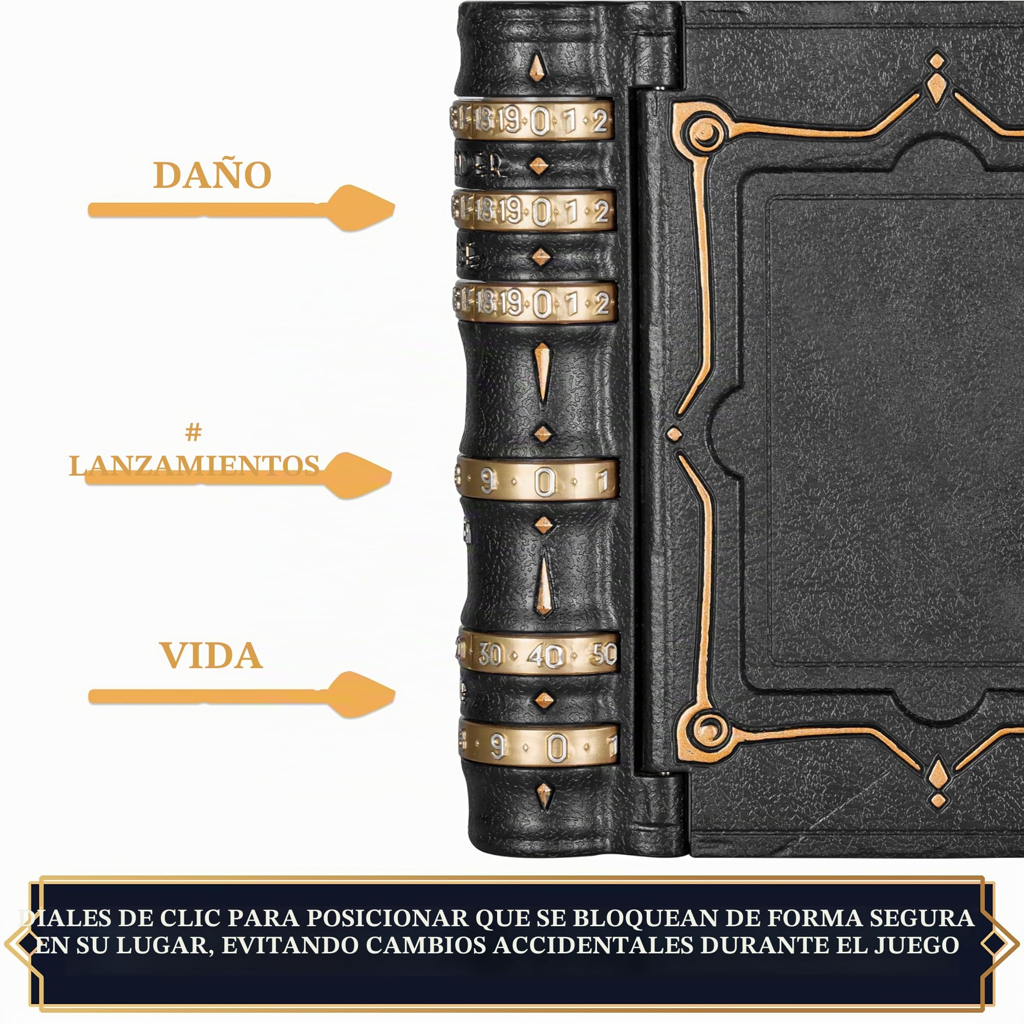 MTG Commander EDH Zona de Mando/Command Zone Tray para Magic The Gathering – Contadores de Vida, Hechizos y Daño. Guarda Dados y Fichas (¡Esto no es una Caja de mazo!) – Accesorio MTG (Negro)