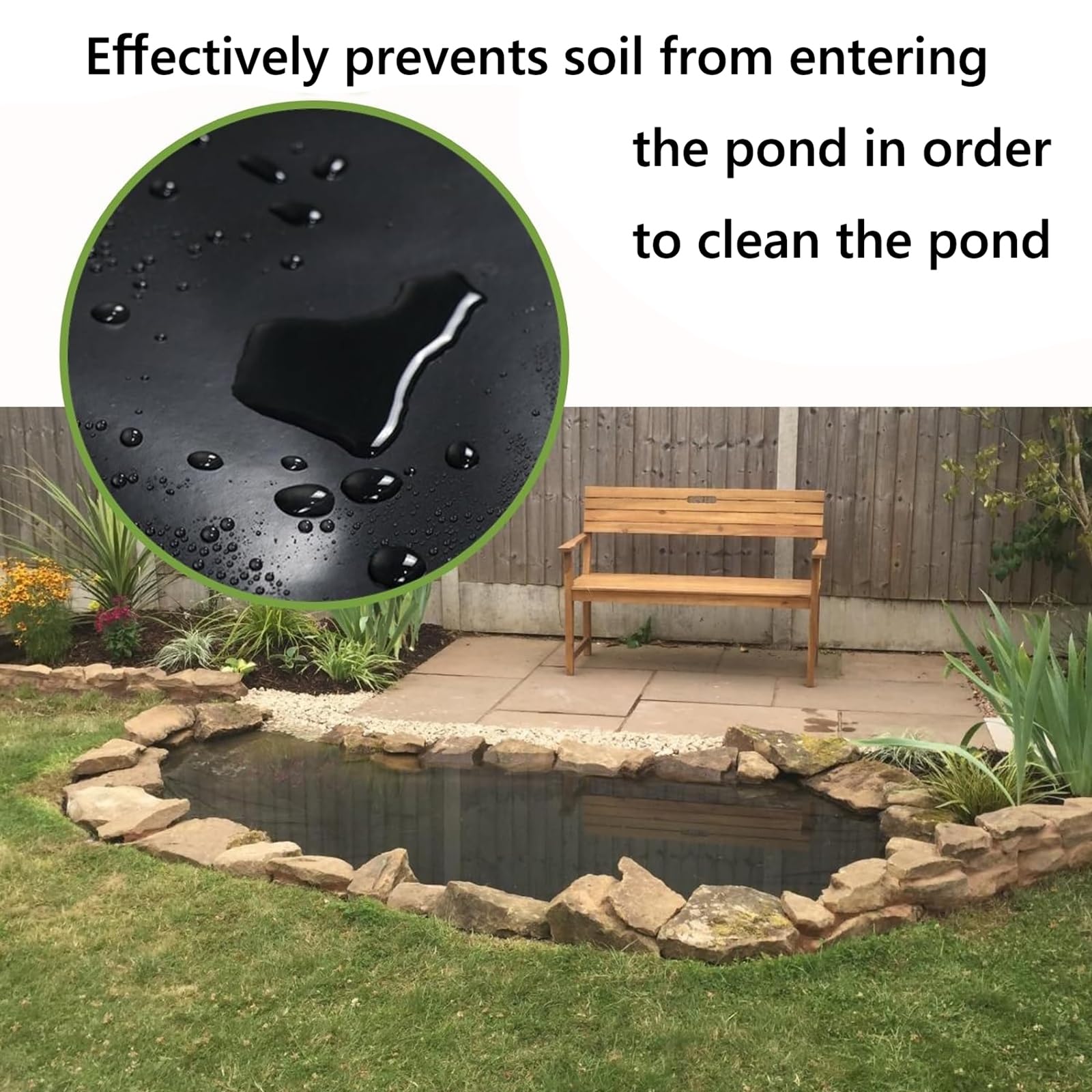Teichfolie 6x2m Extra Stark Schwarz für Fischteiche Gartenteich