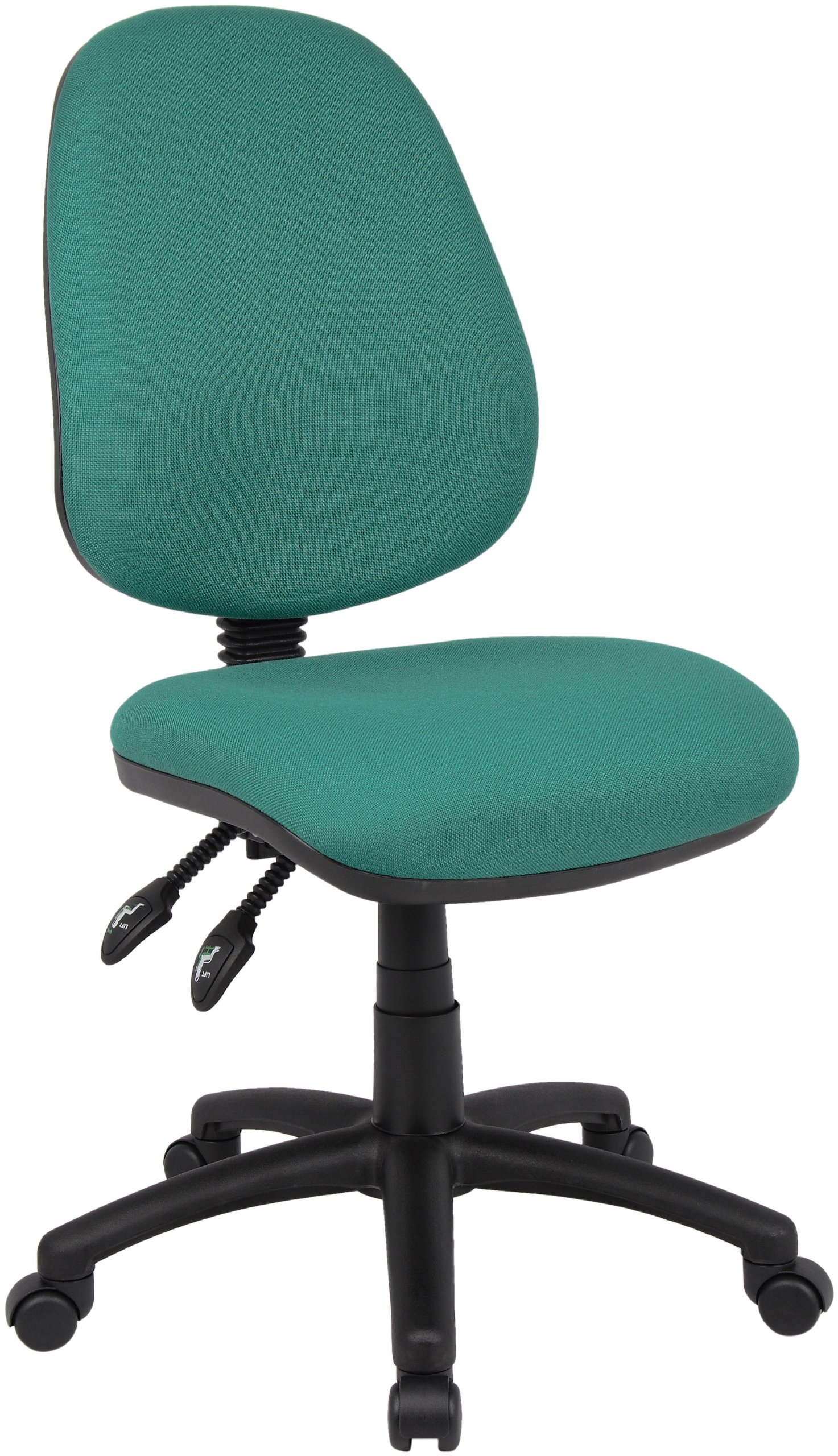 Office Hippo 2 Lever Ergonomic Office Swivel Chair, Fabric, Black