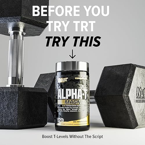 Miniatura 8 de Nutrex Research Soporte de testosterona Alpha-T Magnum para hombres | Suplemento anabólico con Tongkat Ali, Fadogia Agrestis, Shilajit y Ashwagandha