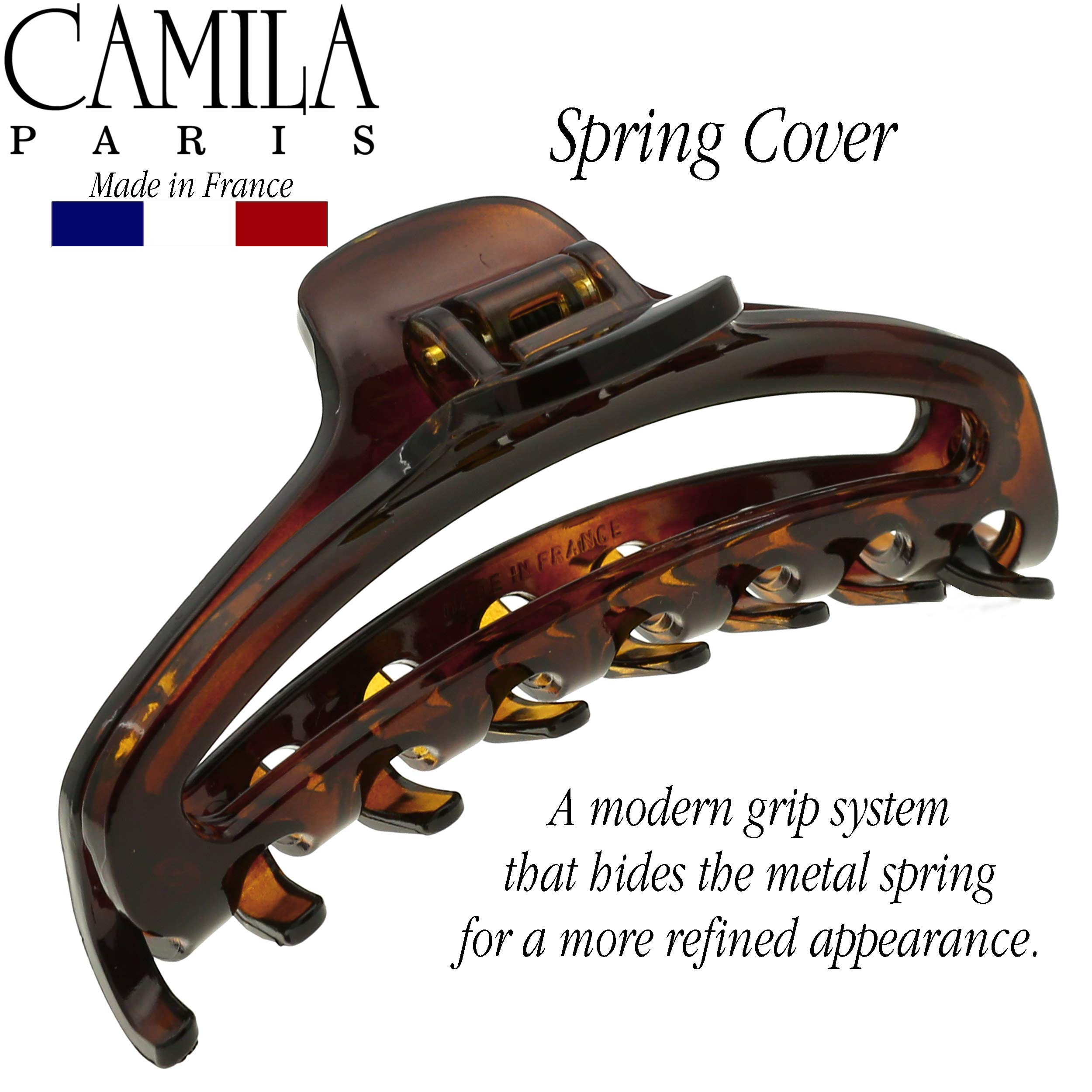 Camila Paris CP2370 Französische Haarspangen für Frauen, 8,9 cm, mittlere Klauenklammer, starker Halt, den ganzen Tag, Mädchen, große Klauenklammern für dickes Haar, keine Beschädigung, kein Rutschen