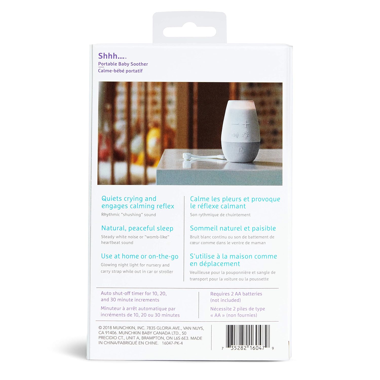 Buy Munchkin Shhh Portable Baby Sleep Soother Sound Machine And Night Light Online In Indonesia B01m8pjo3w