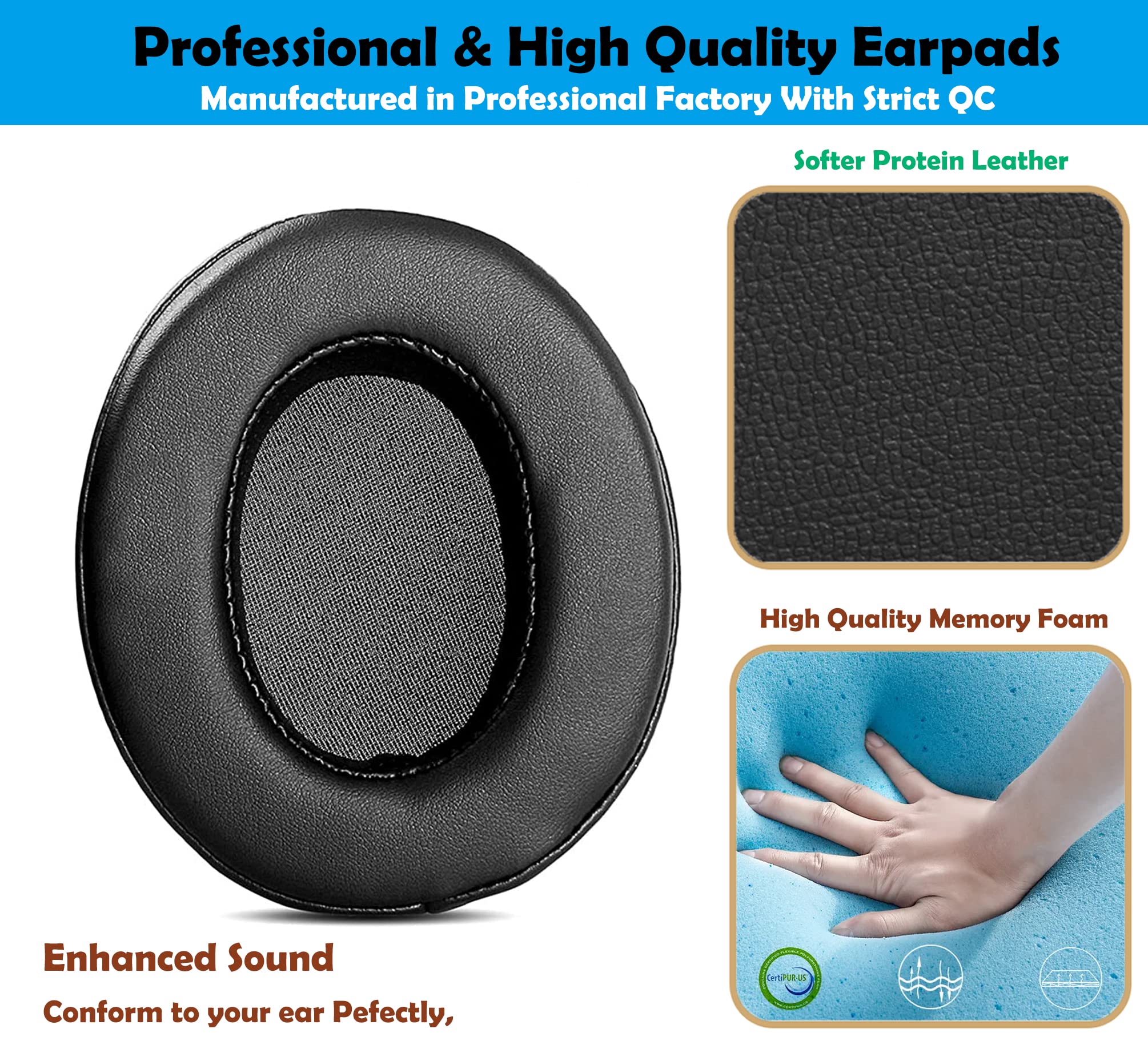 Velluto Tipo B Cuscinetti Auricolari Di Ricambio Per Cuffie Roccat Elo 71 Air Elo 71usb Elo X~p129409420 - Foto 9