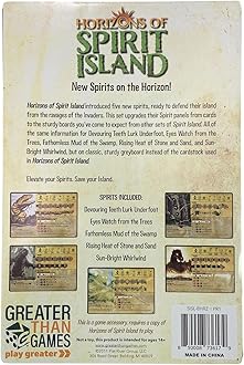 Greater Than Games Horizons of Spirit Island Punchboard Panels Cooperative Strategy Board Game Accessory Premium Component Upgrade