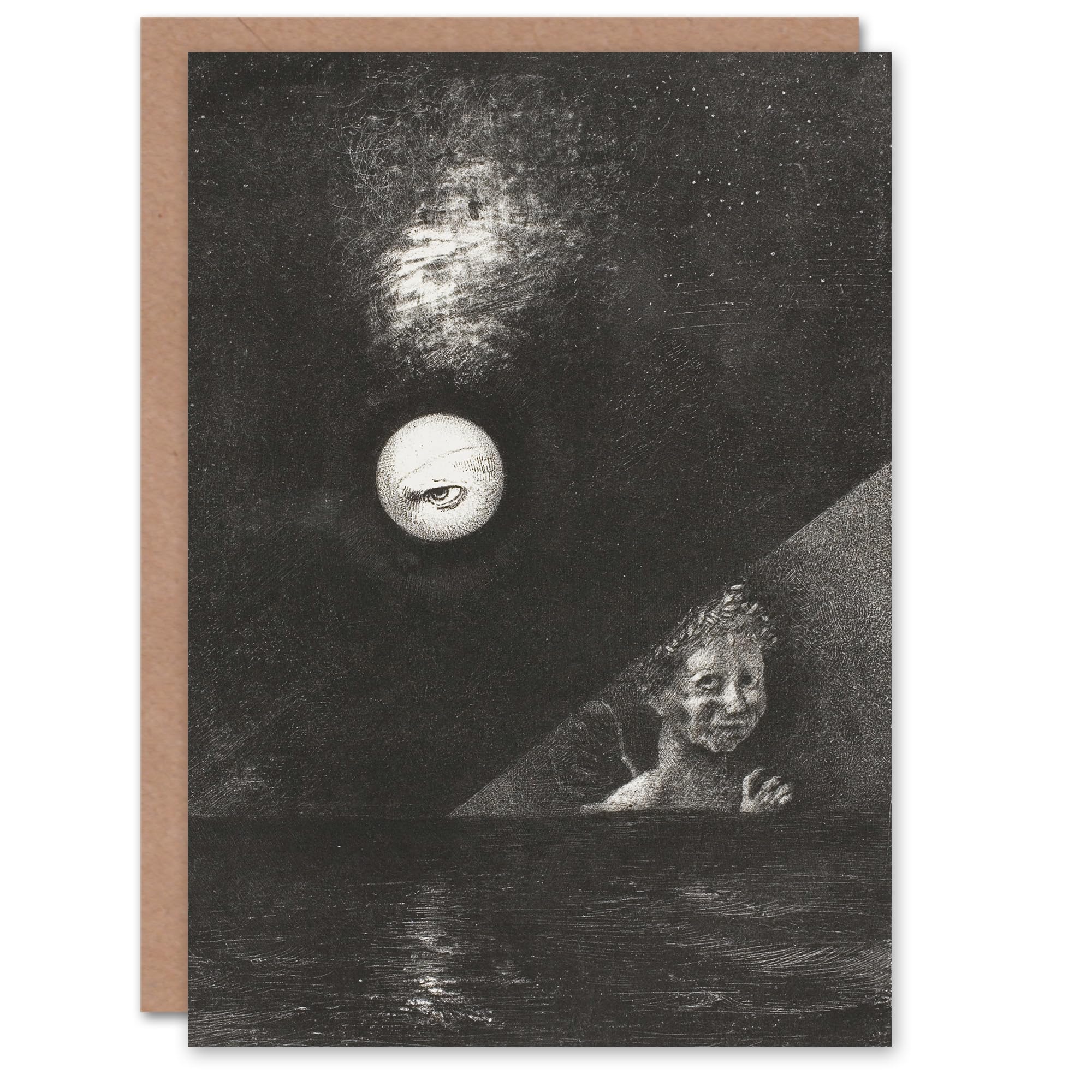 Artery8 Odilon Redon Art Card Angel of Certitude and Questioning Eye
