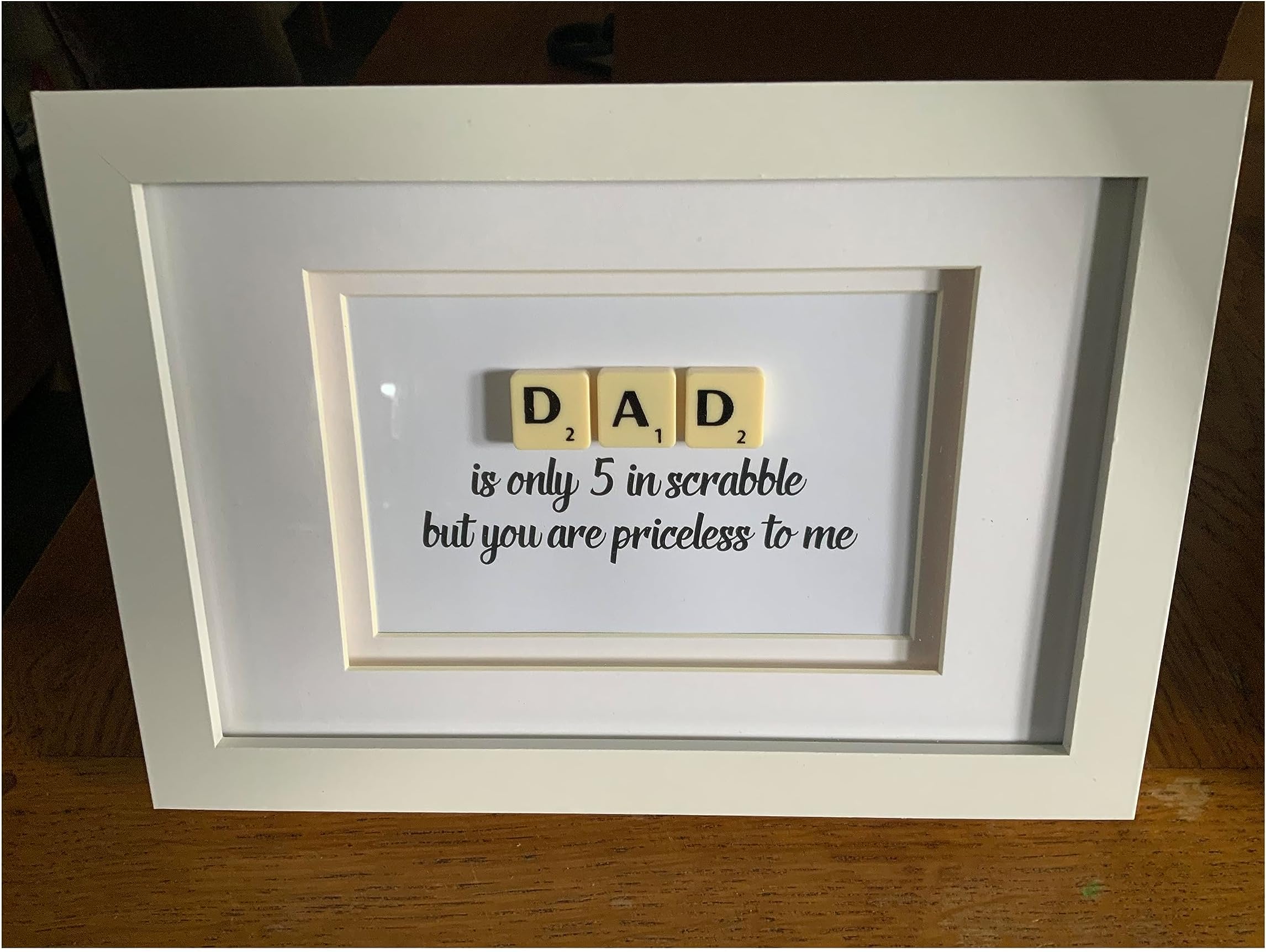 Handmade Dad scrabble art gift