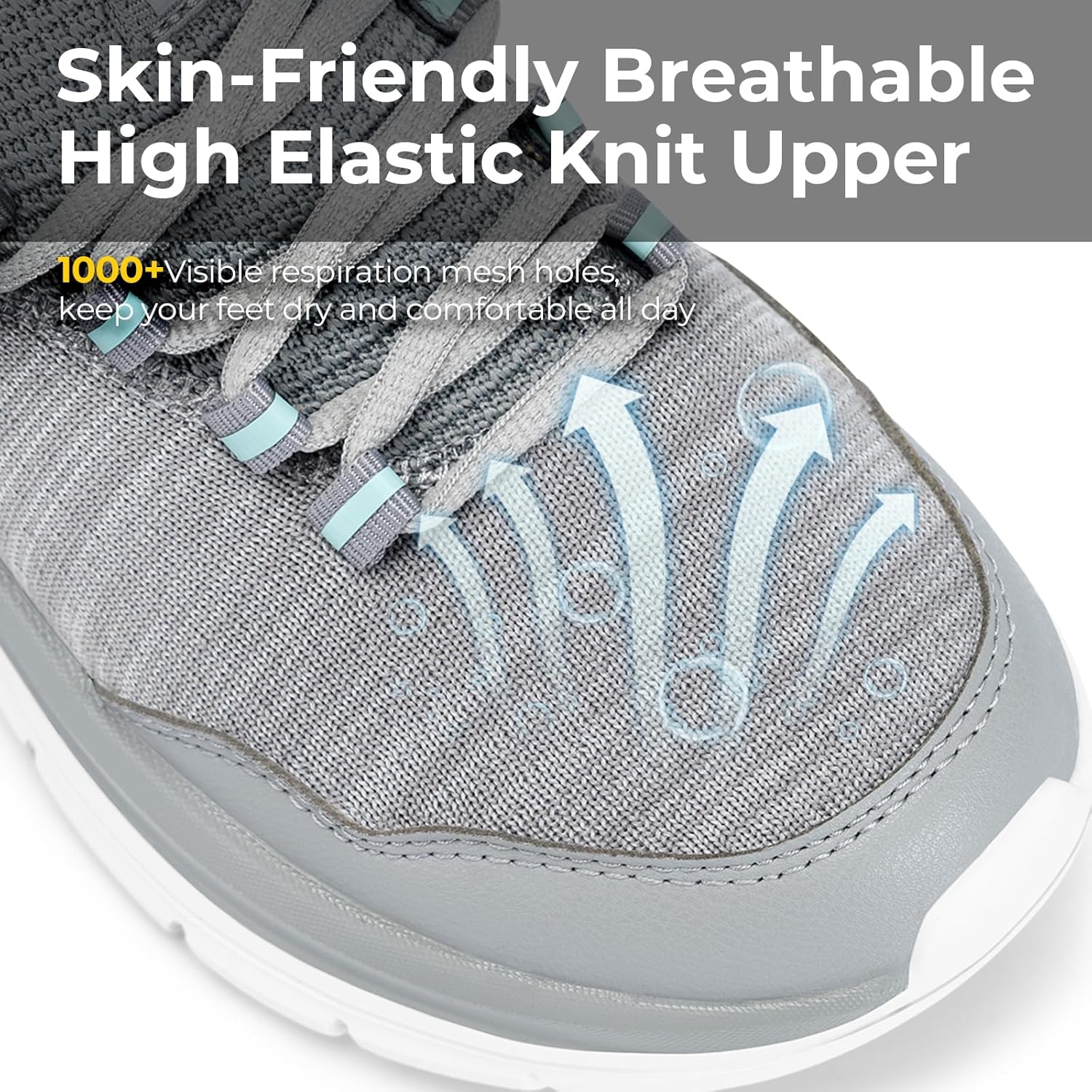 FitVille Women's Slip On Sneakers Wide Shoes Hands Free Running Shoes Slip-On Walking Shoes for Flat Feet Plantar Fasciitis Heel Pain Relief - Cloud Walker V7 - Image 5