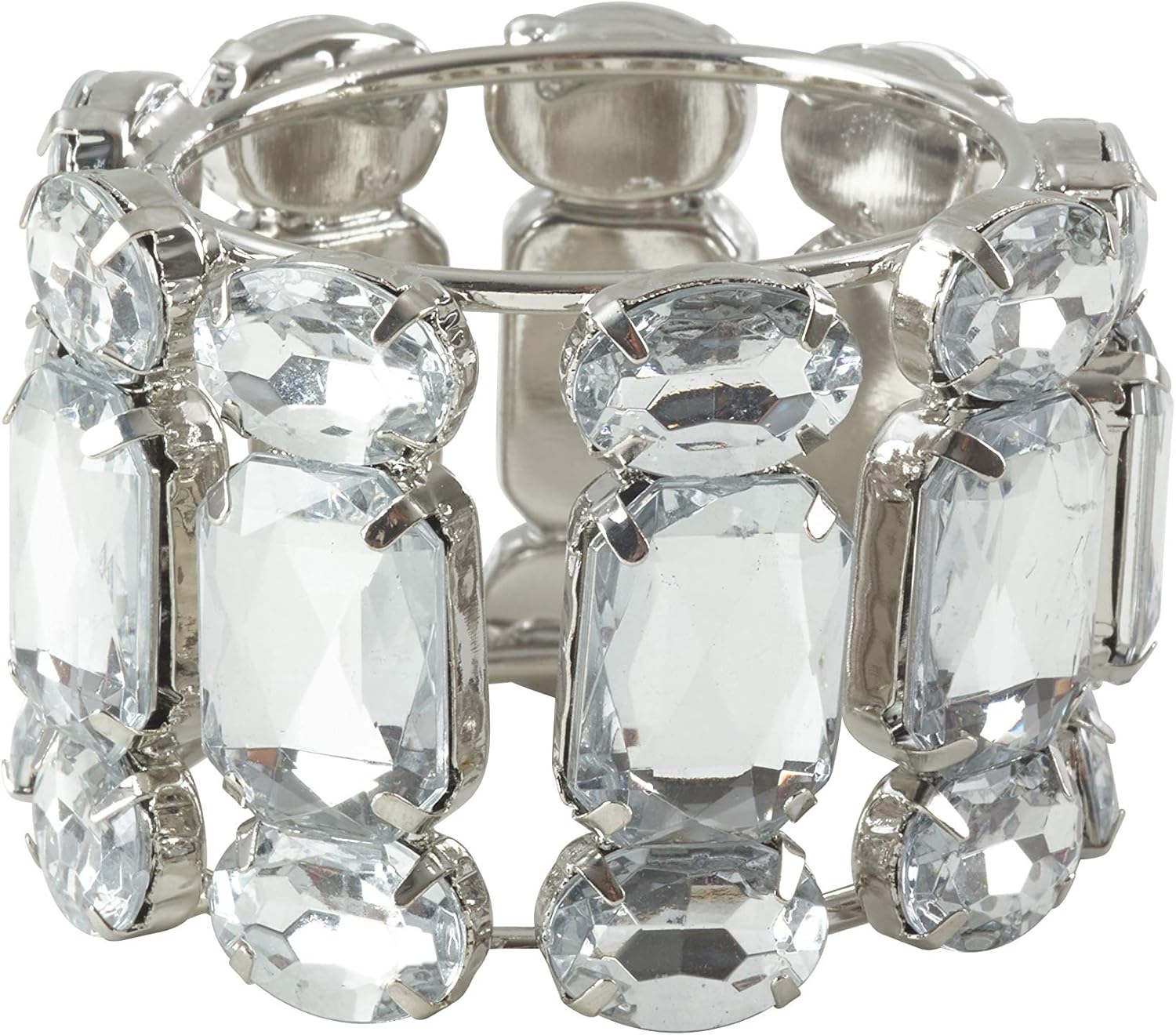Jeweled Gem Stone Napkin Ring - Set of 4