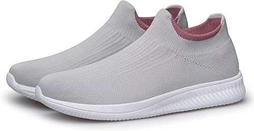 Vista 6 de vibdiv Zapatos sin cordones para mujer, tenis para caminar, trotar, yoga, casual, ligeros, para interiores y exteriores