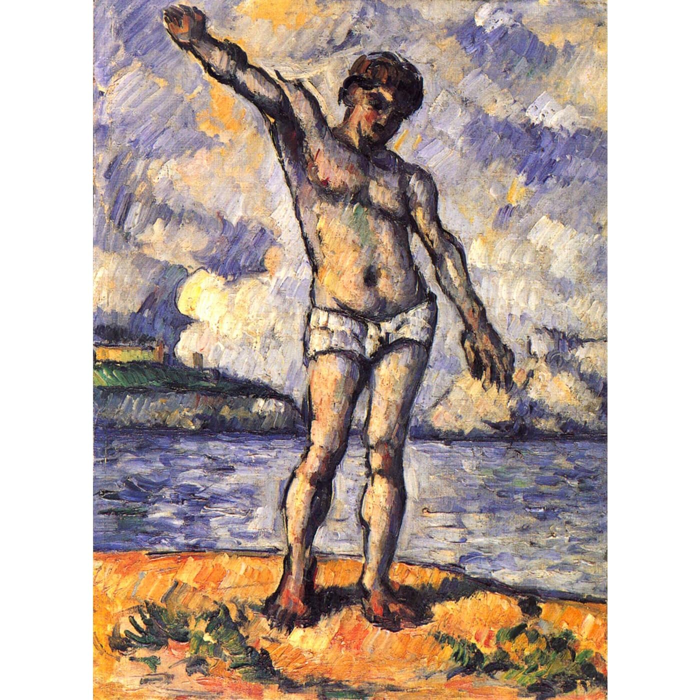 Toile Cézanne nageur avec bras tendus pour mur de bureau - 2