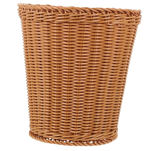 OKUMEYR Cesta de basura de mimbre de ratán para ropa, cestas de almacenamiento para el hogar, cestas de almacenamiento, contenedores para