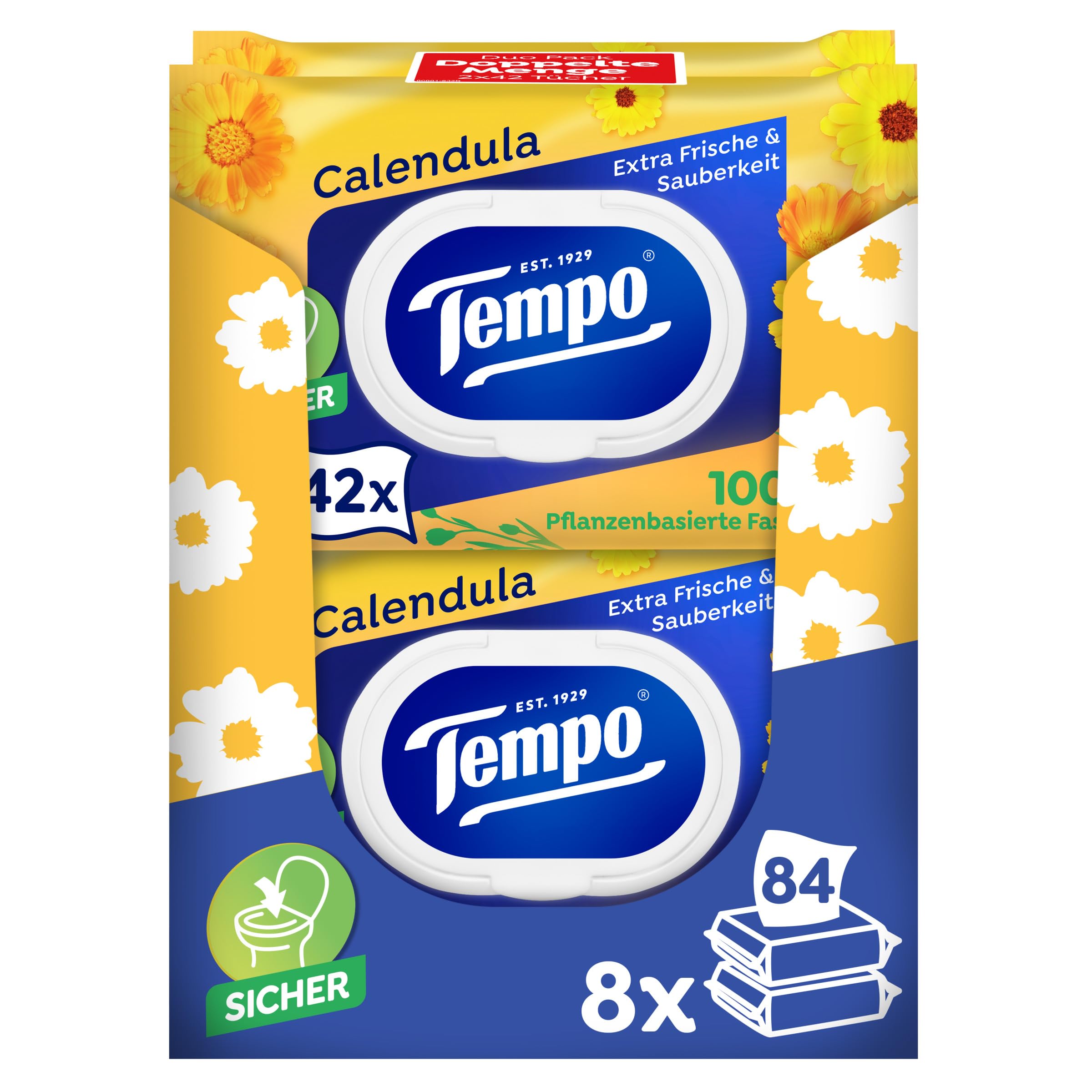 Tempo Toilettenpapier feucht, Mein Verwöhnmoment, 8 x 2 x 42 Tücher