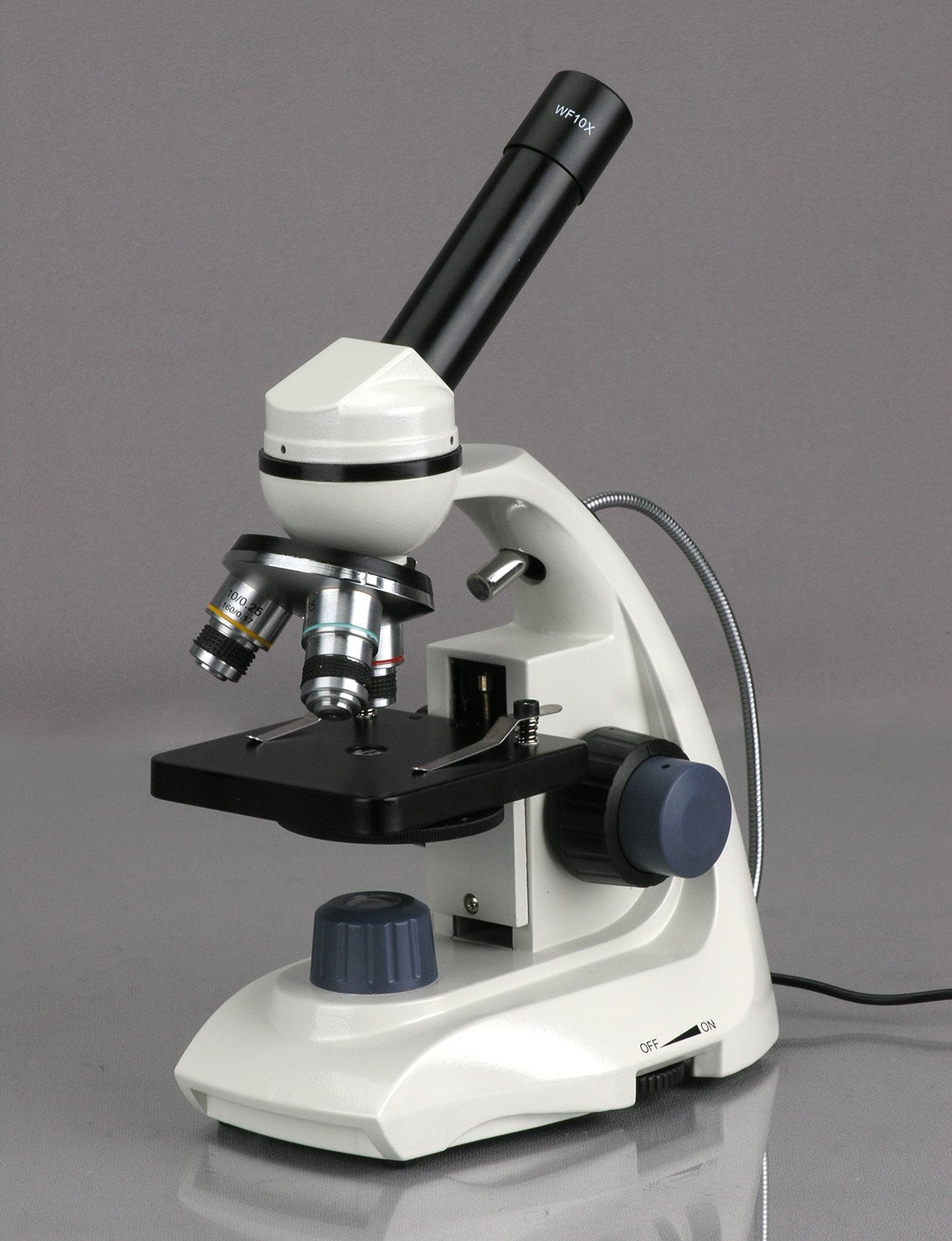 Buy AmScope 40X1000X Dual Top & Bottom LED SolidMetal Portable Compound Microscope Online at