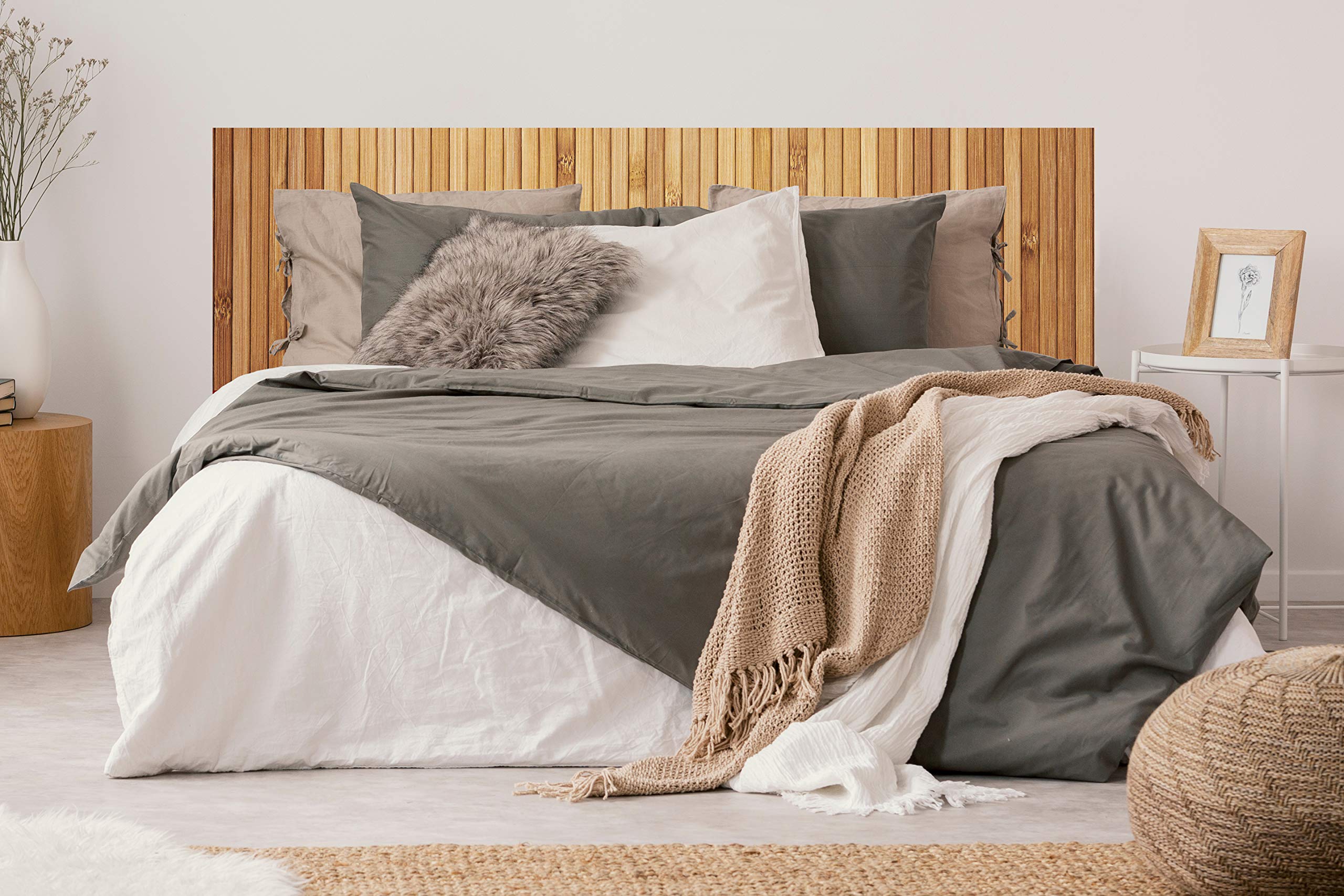 Oedim Cabecero Cama PVC Impresión Digital sin Relieve Textura Madera 200 x 60 cm | Disponible en Varias Medidas | Cabecero Ligero, Elegante, Resistente y Económico