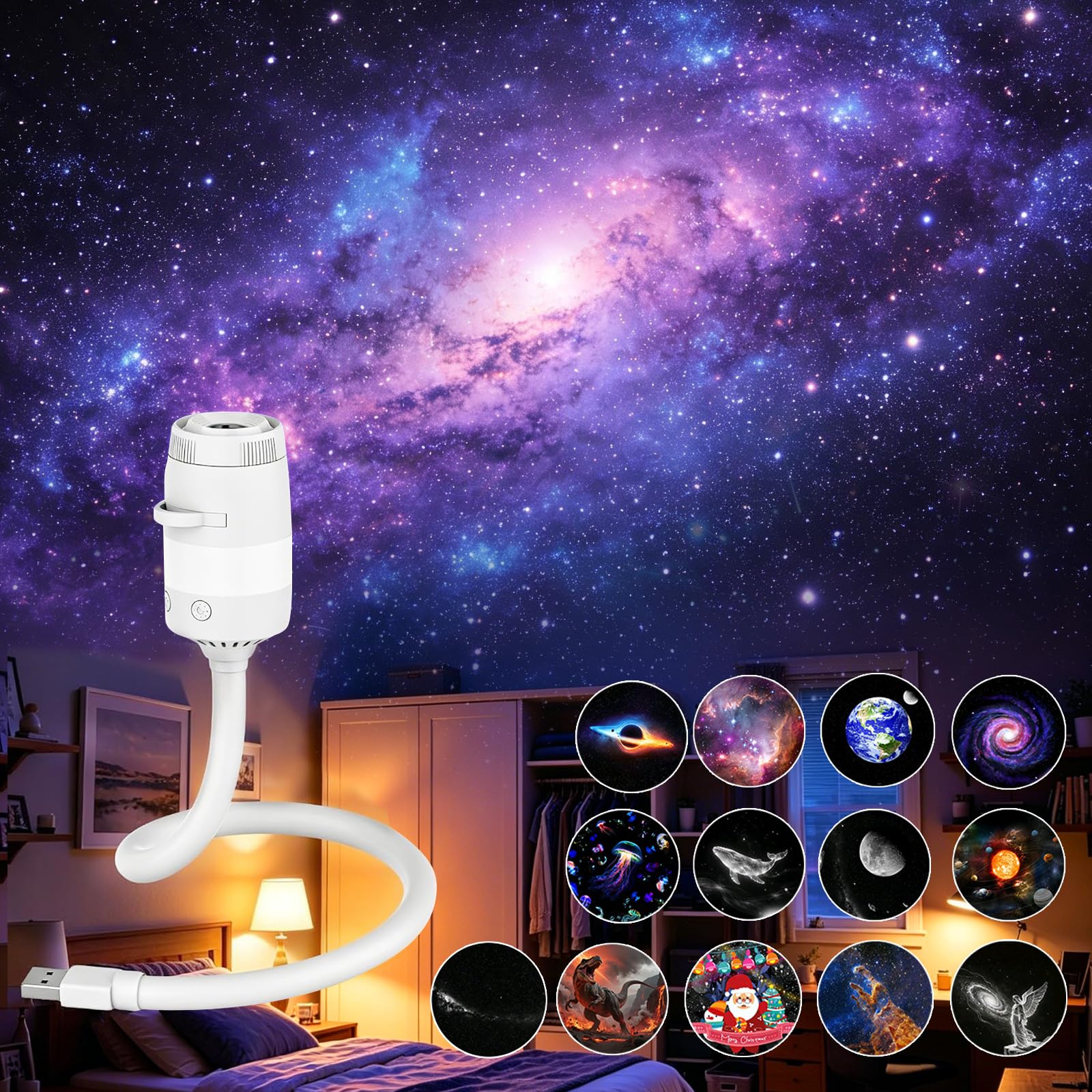 13-in-1 Galaxy Projector Night Light, Sternenhimmel Projektor Kinder