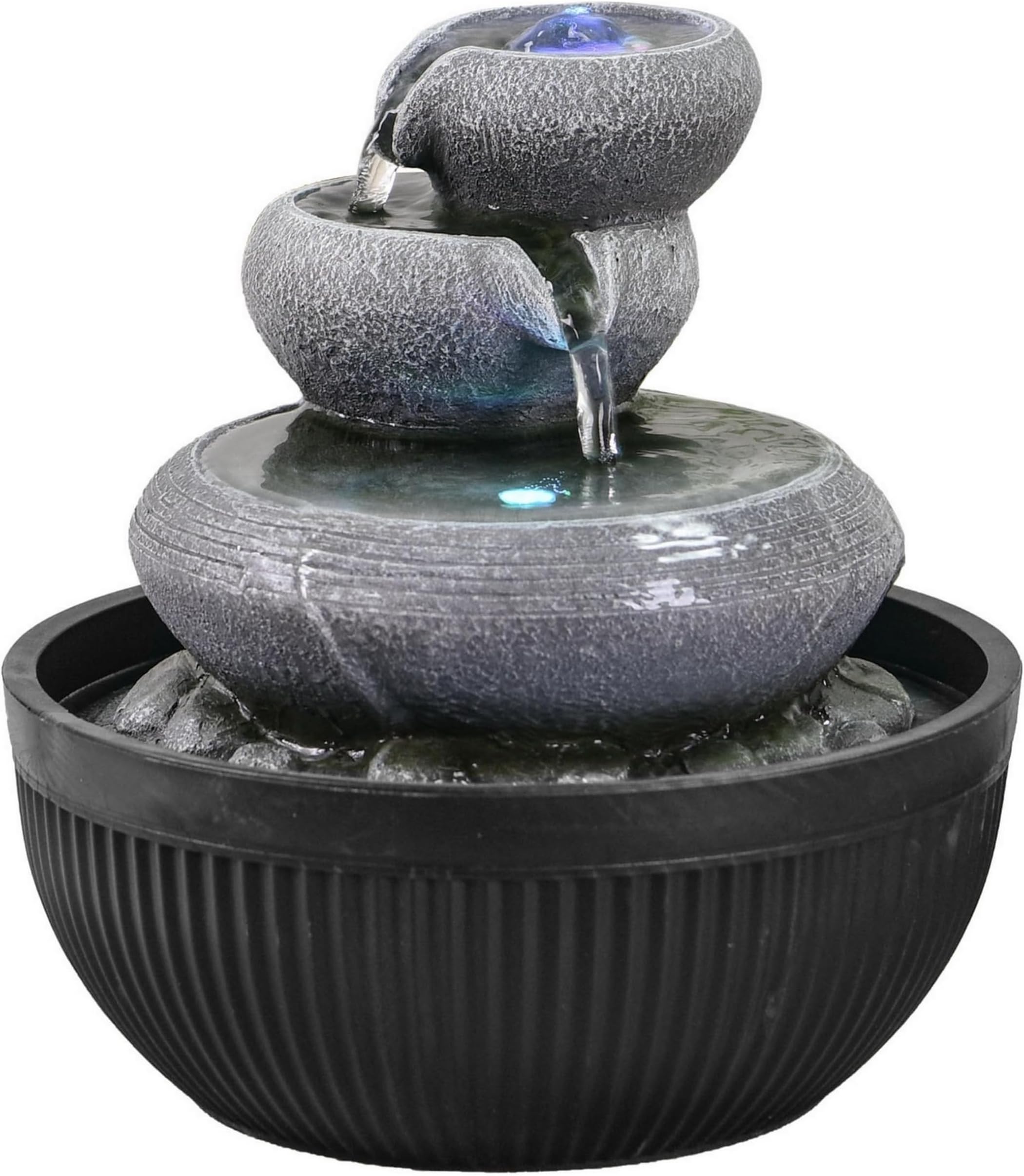 Fontaine D'intérieur Avec éclairage RVB, Table De Bouddha Fontaine à Cascade Fengshui Meditation Decoration Interieure Relaxante 87951387