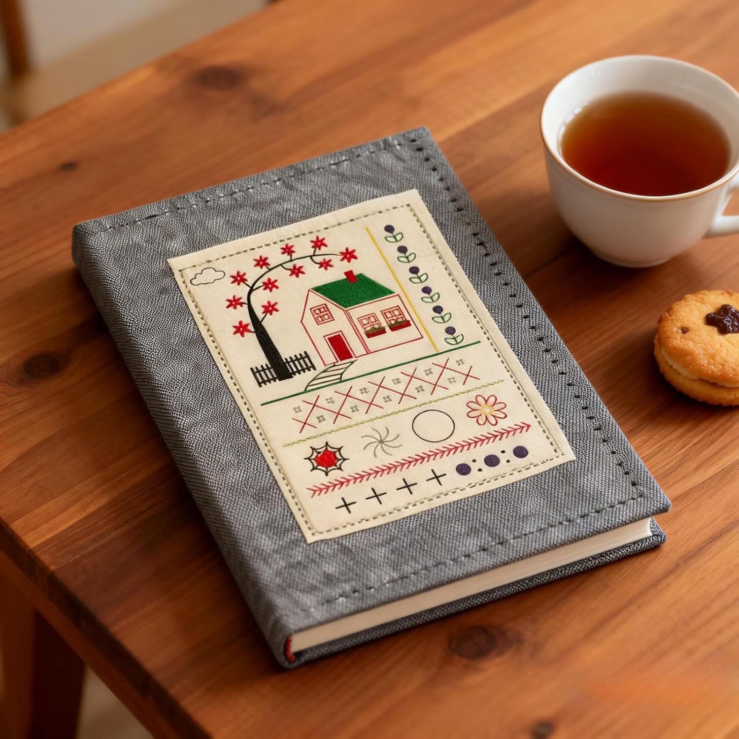 Stitch Practice Book Beginner Stitch Book Embroidery Kit - Portable All Scenario Complete Sewing Kit for Experts, Embroidery Learning Guide & Stitch Sampler for DIY