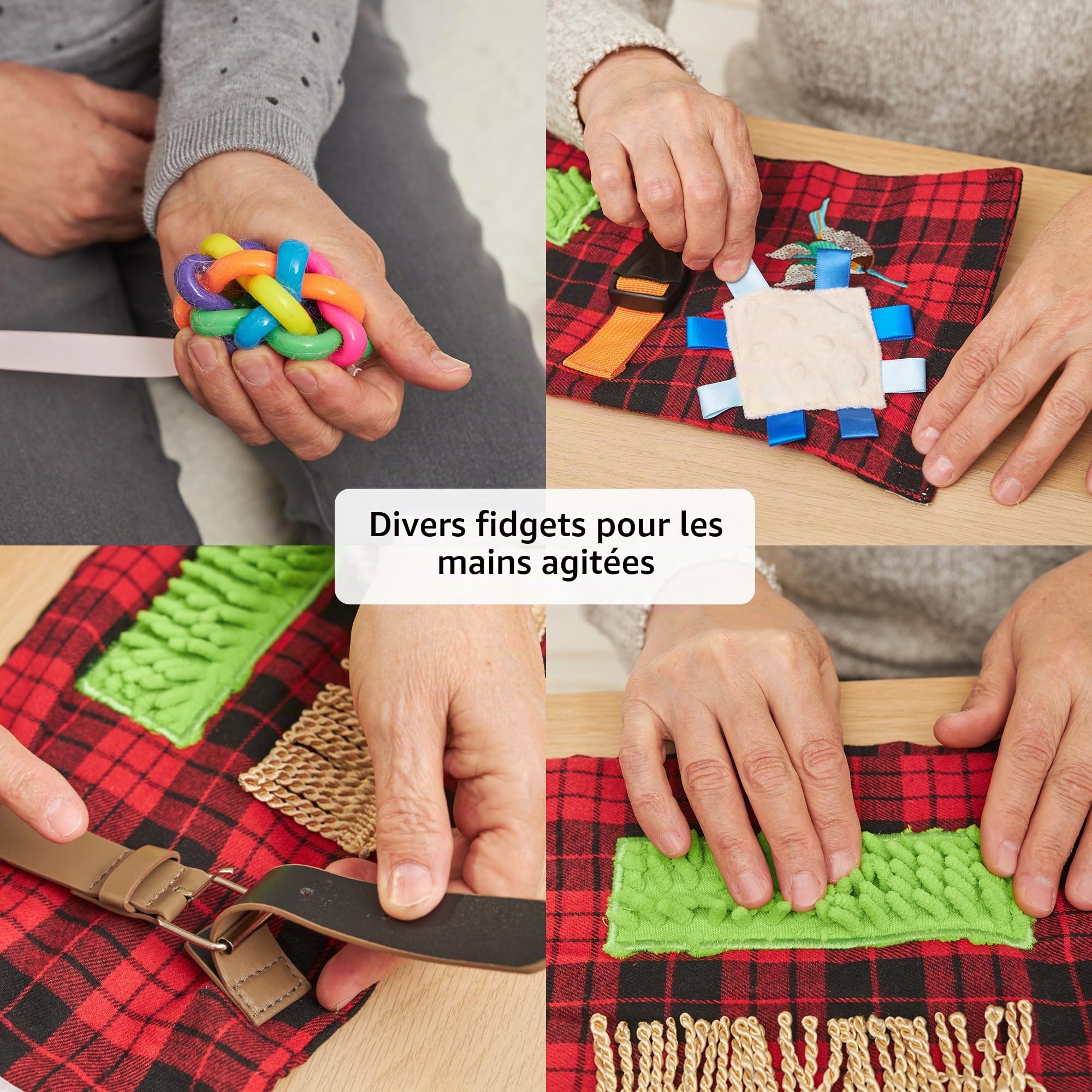 Fidget Muff et Couverture pour Personnes Âgées | Articles Sensoriels pour Adultes | Jouets Fidget pour Seniors | Cadeaux pour Les Résidents des Maisons de Retraite | Couverture Sensorielle