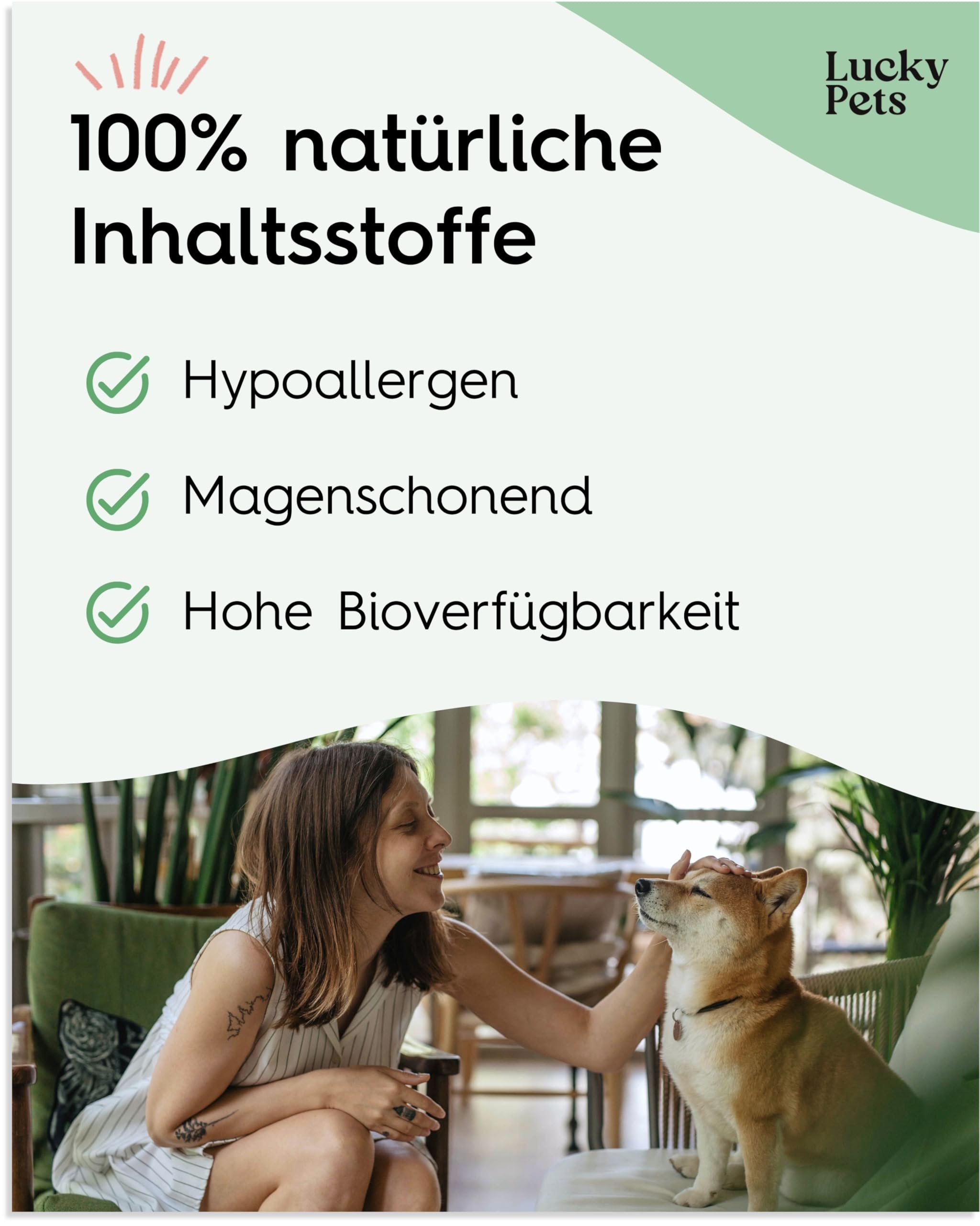 Lucky Pets Gras- & Kotfresser Tabletten Hund – 100 % pflanzlich und magenschonend – Mit Ulmenrinde und Heilerde – Gras und Kotfresser Drops Hund gegen Fressverhalten bei Nährstoffmangel