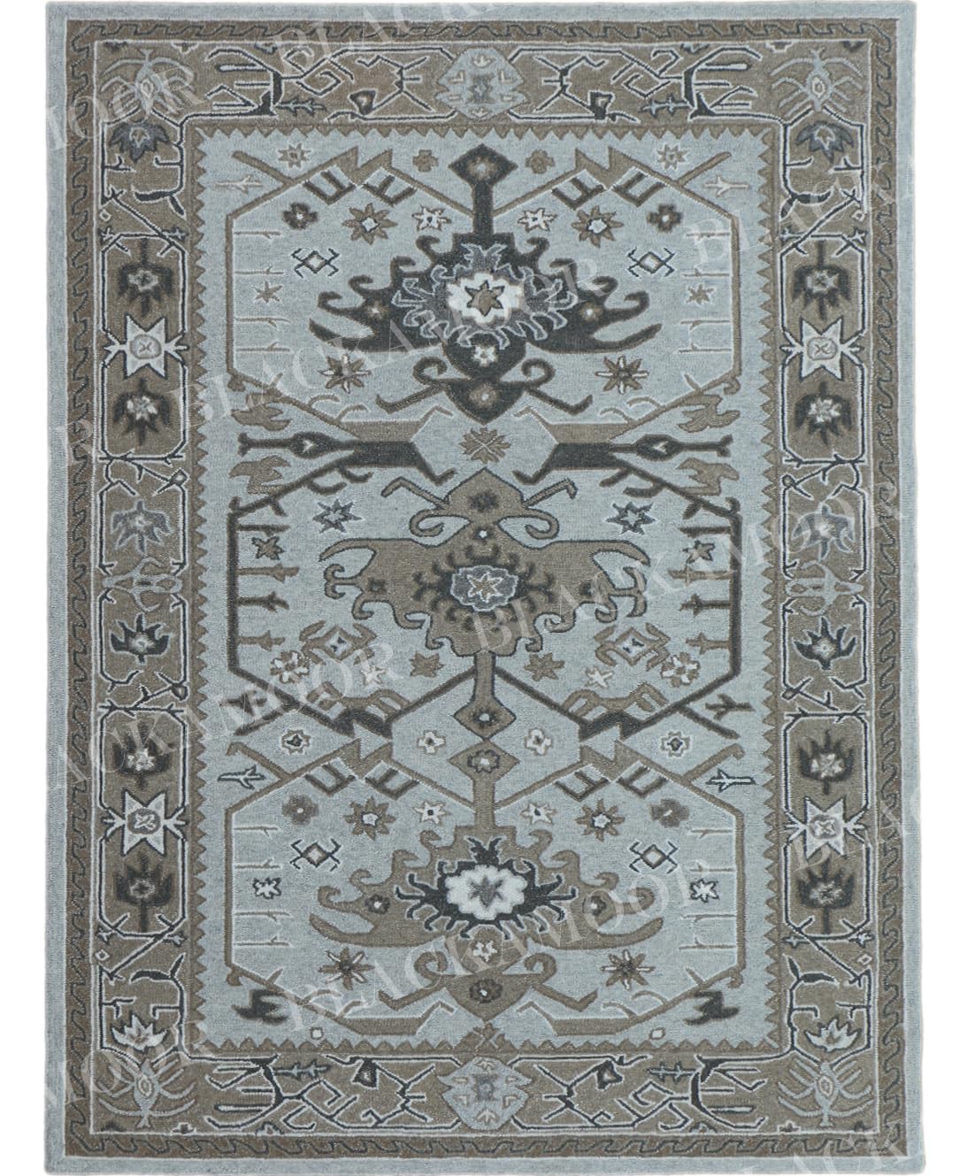 Tapis traditionnel en laine haut de gamme pour décoration classique
