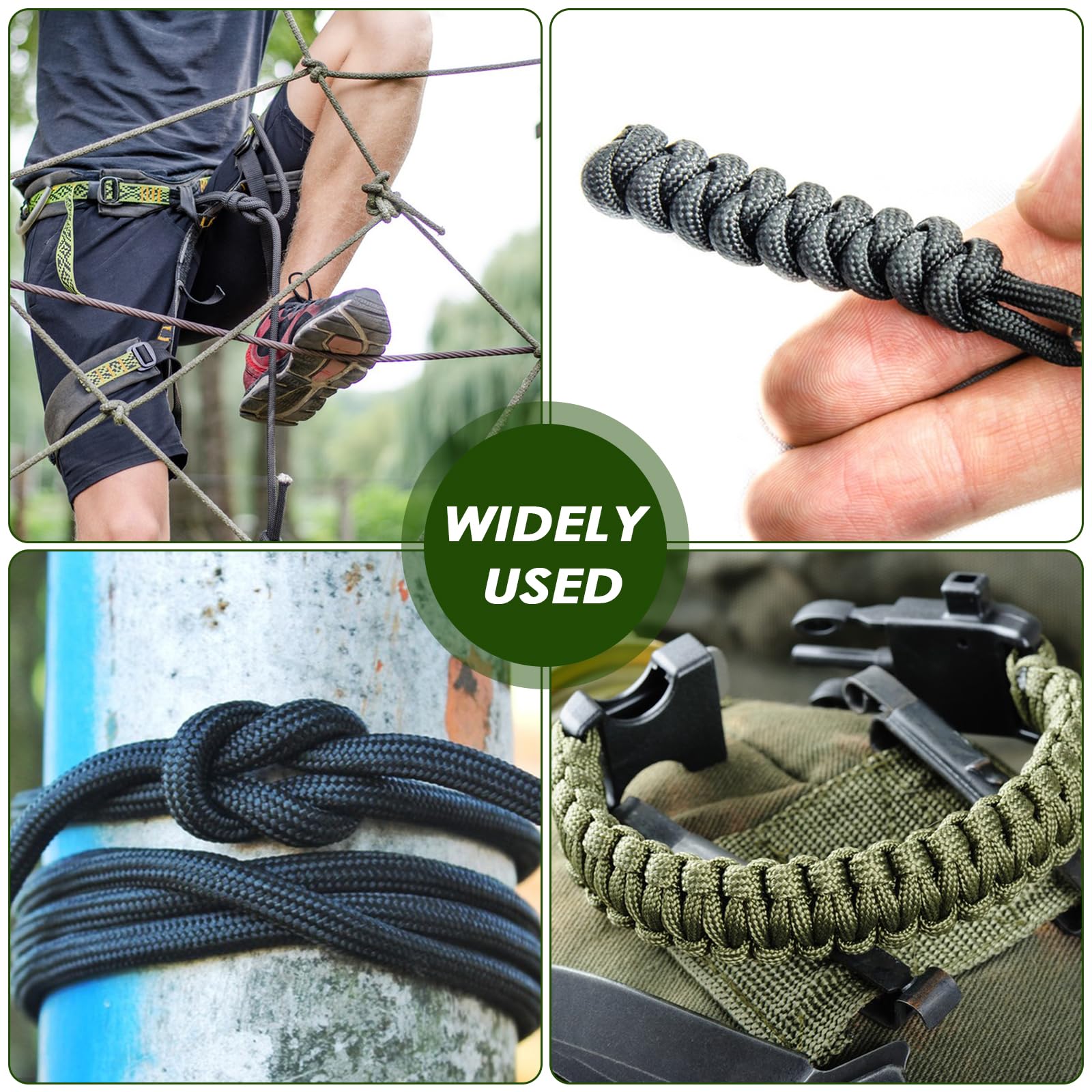 Cuerda Nailon Paracord 4mm 7 Hilos 250kg Resistente Multifuncional 40m