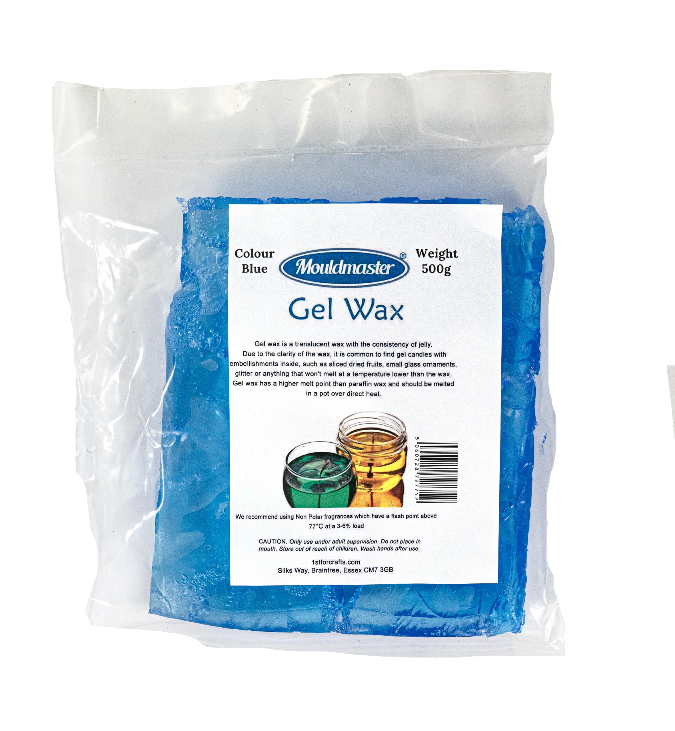 Mould Master Blue Mouldmaster 500 G Candle Making Gel Wax, 500G