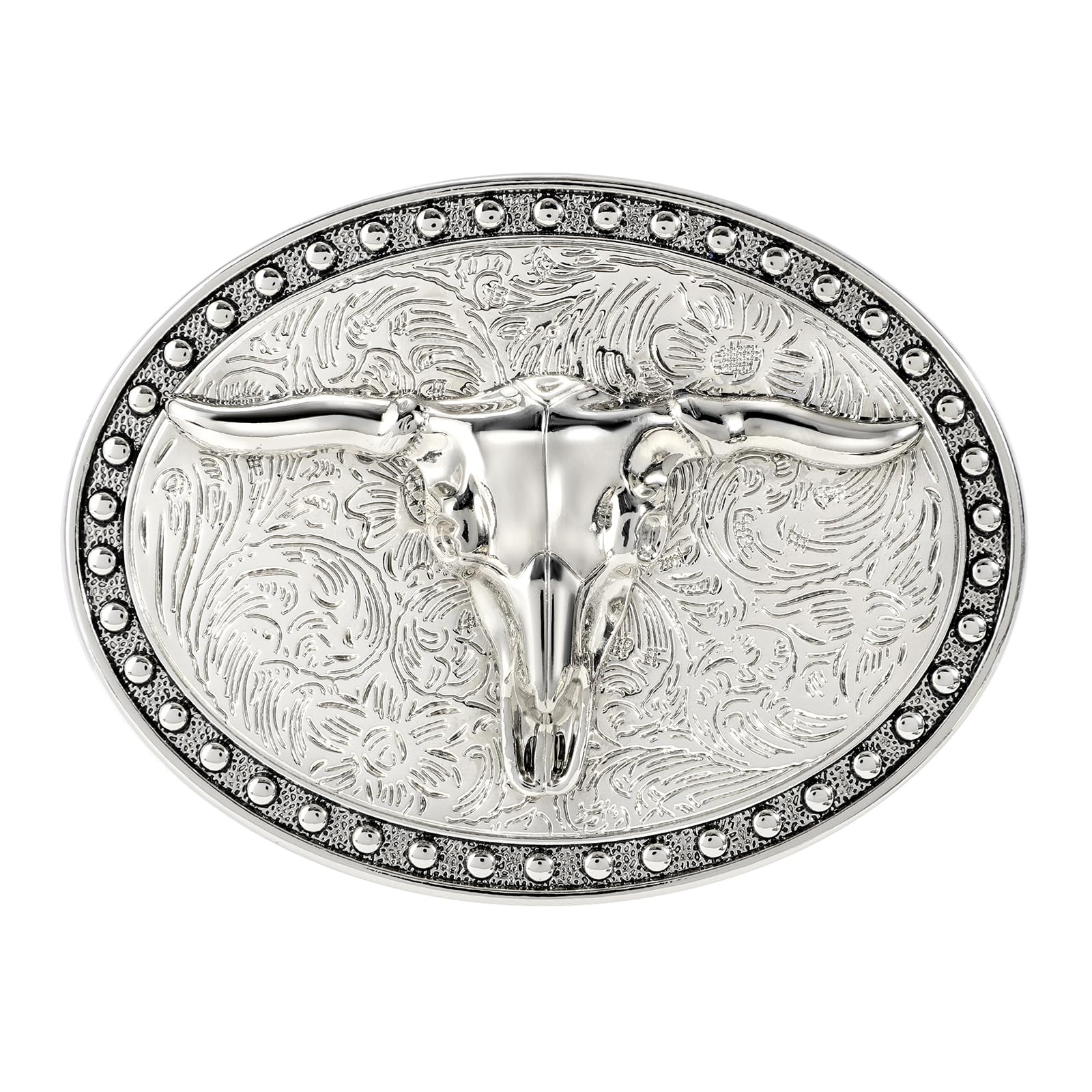 Western Cowboy Belt Buckle for Men Vintage Cowboy Cowgirl Rodeo Texas Buckle Longhorn Bull Belt Buckles
