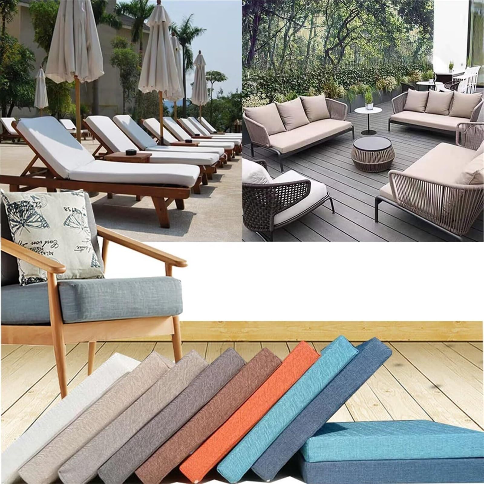 Panca versatile e antiscivolo per interni ed esterni, 150 cm, 120 cm, 100 cm, 90 x 40 cm, 35 cm, 30 cm, perfetta per sedie lunghe, altalene e pelliccia di portico (L9140 x 45 x 5 cm)