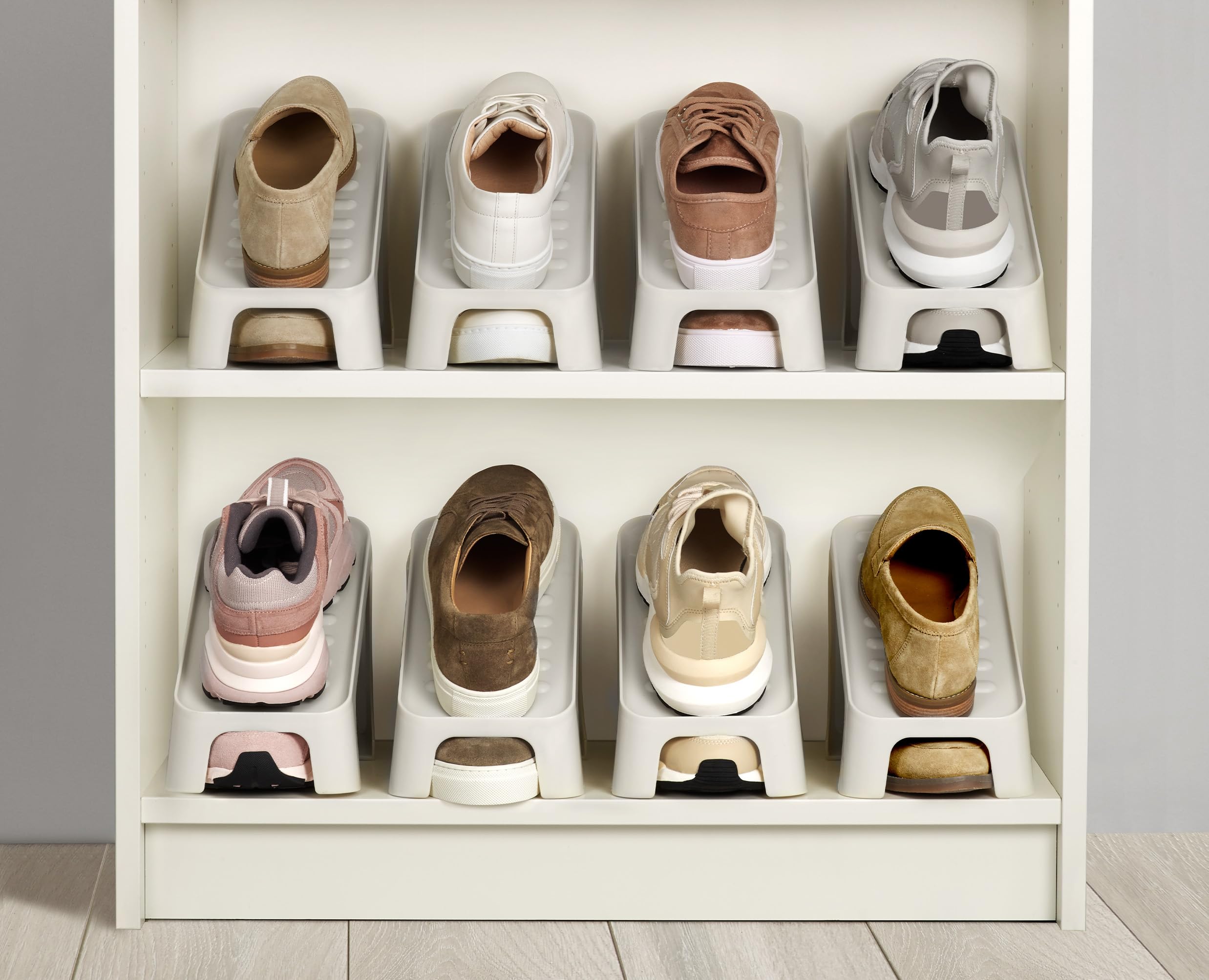 Scarpiera Joseph Joseph Shoe-In - A 2 Livelli, Salvaspazio, Beige, Per 3 Paia Di Scarpe - Foto 5