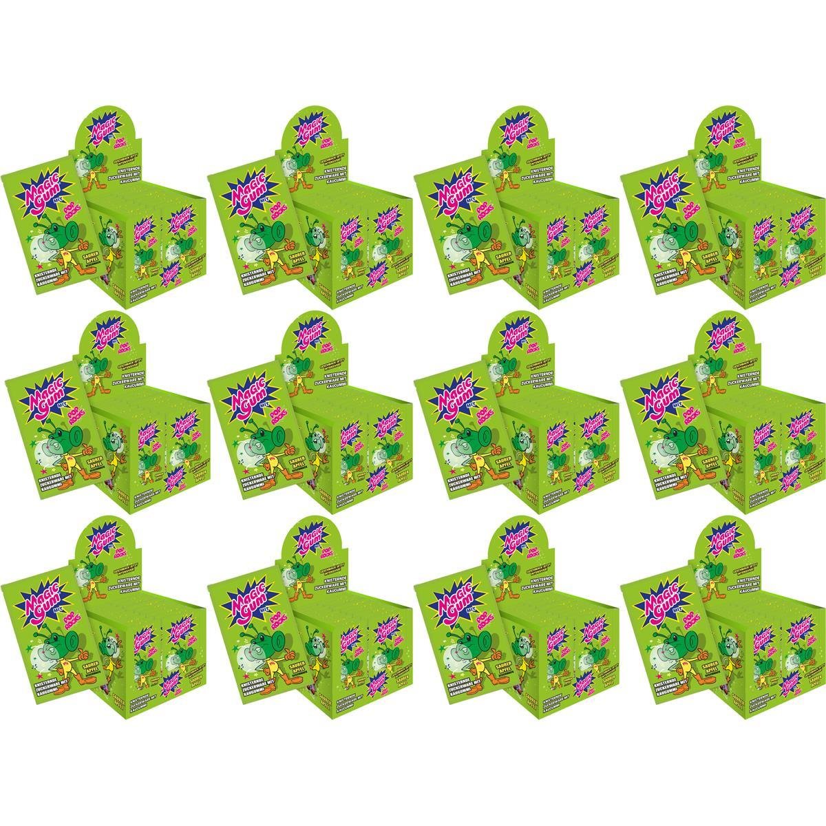 Pop Rocks Magic Gum Saurer Apfel 50er Display knisternder Kaugummi (12er Pack)