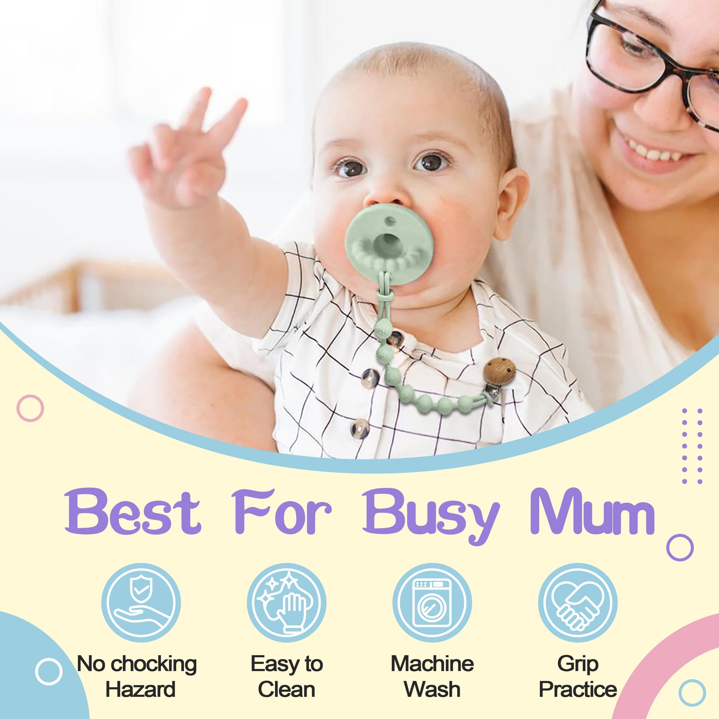 Portaciuccio Manolyee - Scatola Trasparente Antipolvere, Per Passeggino E Borsa, Senza BPA - Foto 11