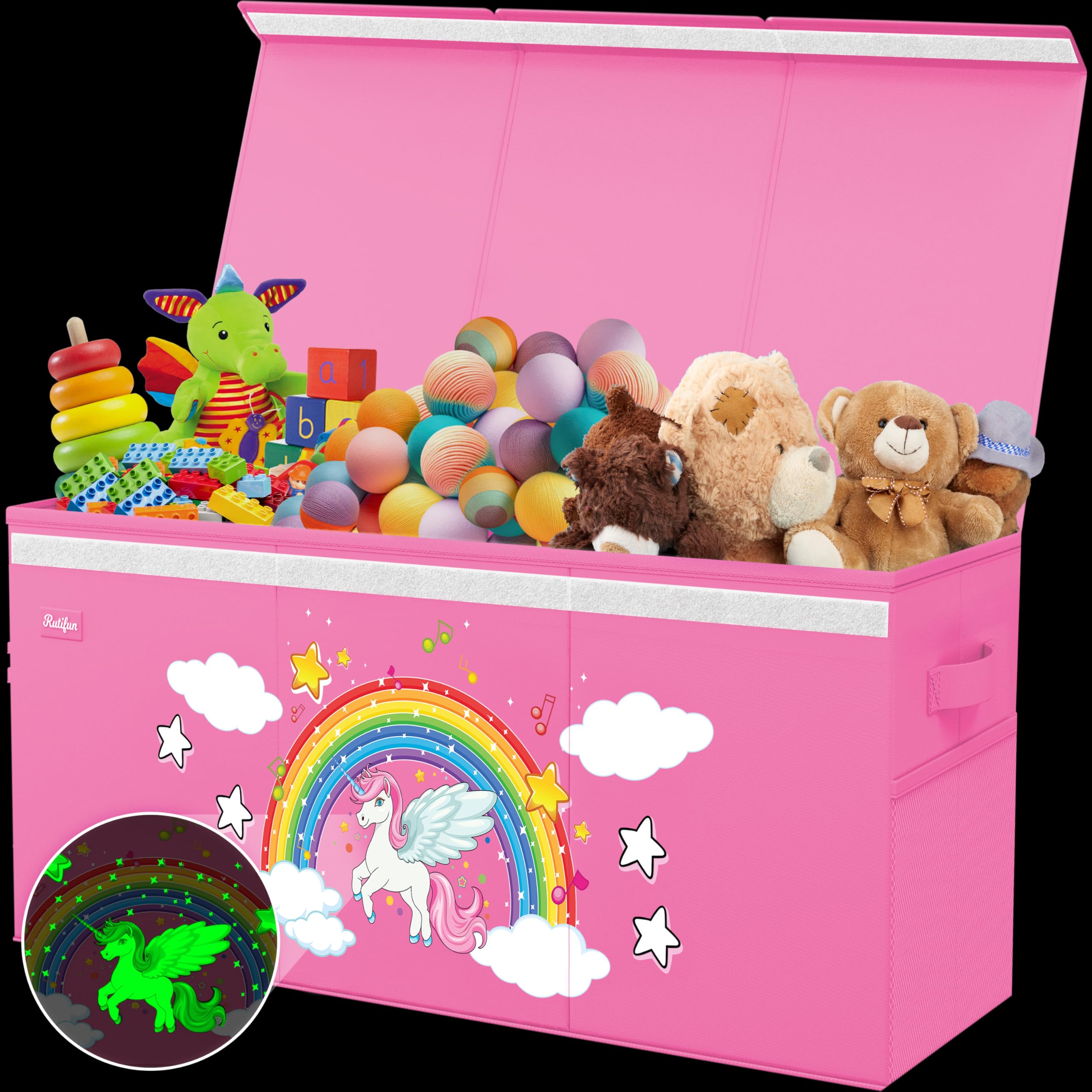huraito toybox Amazon.com: RUTIFUN XL Unicorn Toy Box - Foldable & Collapsible